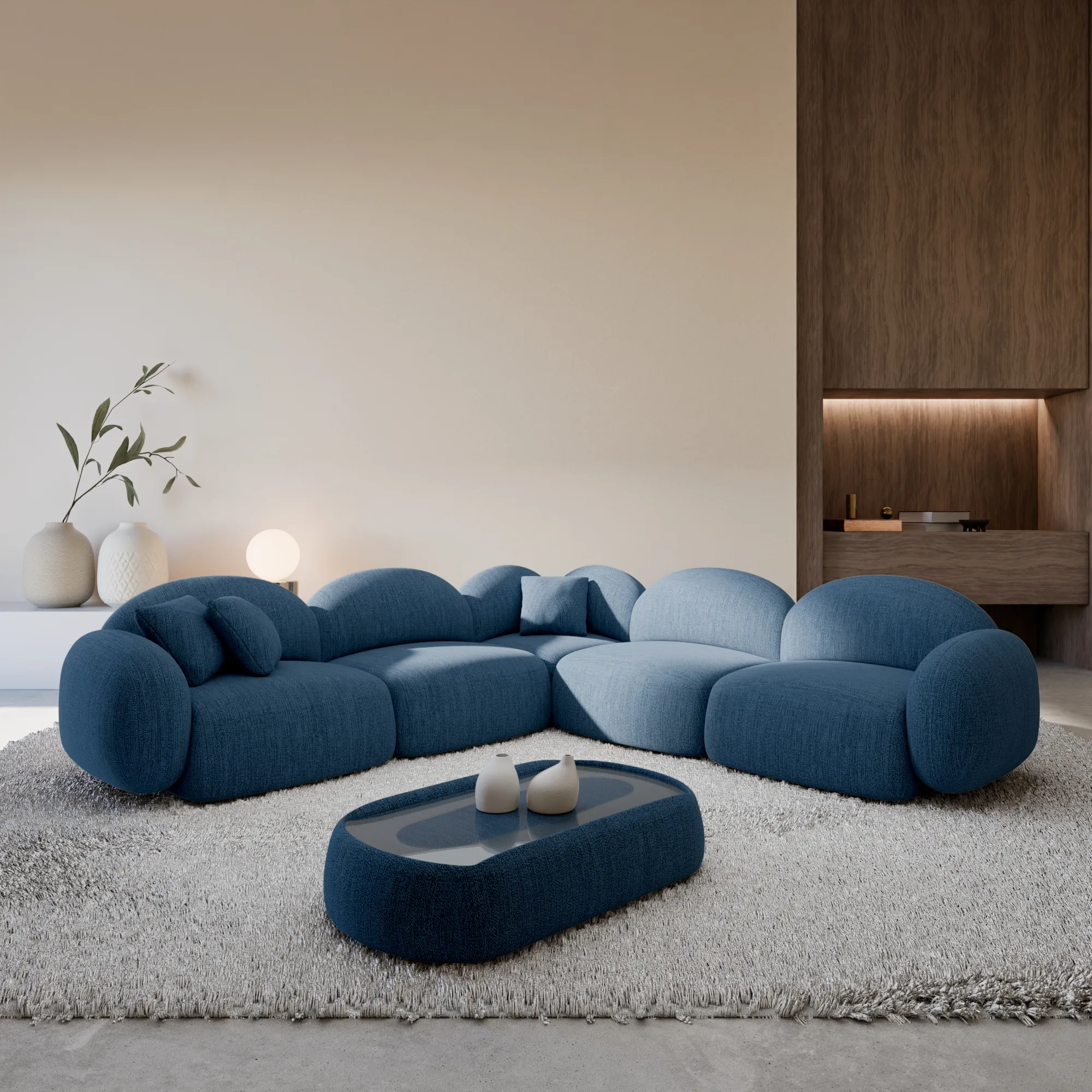 Strukturstoff Ecksofa Lumira – Bild 9