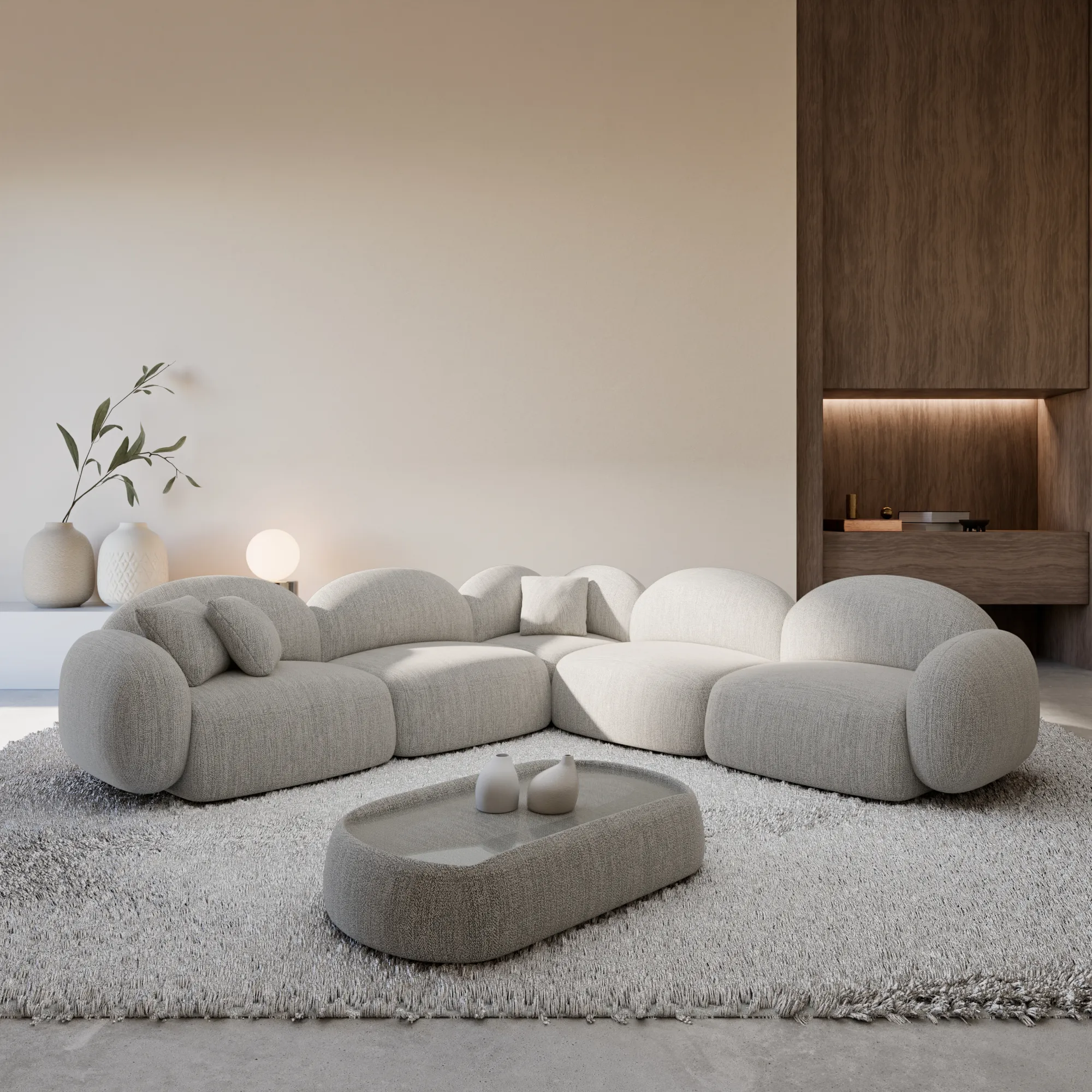Strukturstoff Ecksofa Lumira – Bild 2