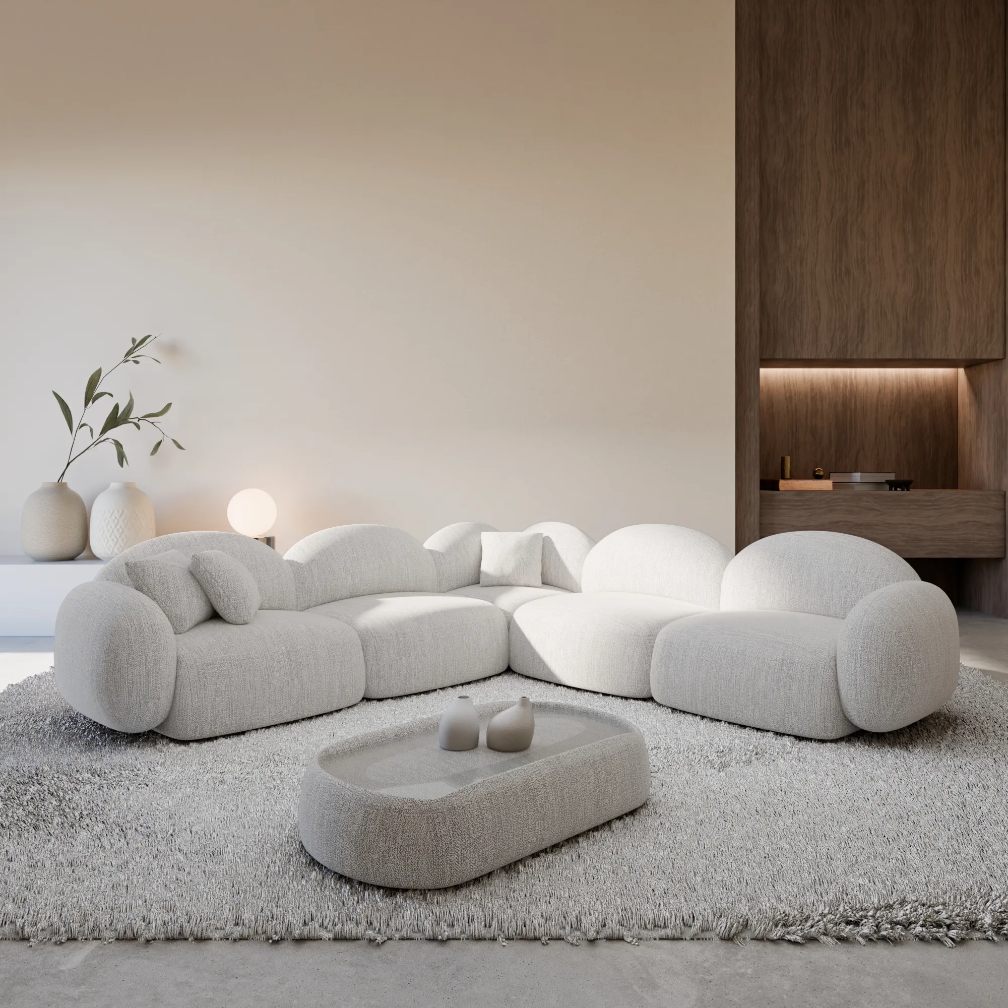 Strukturstoff Ecksofa Lumira – Bild 3