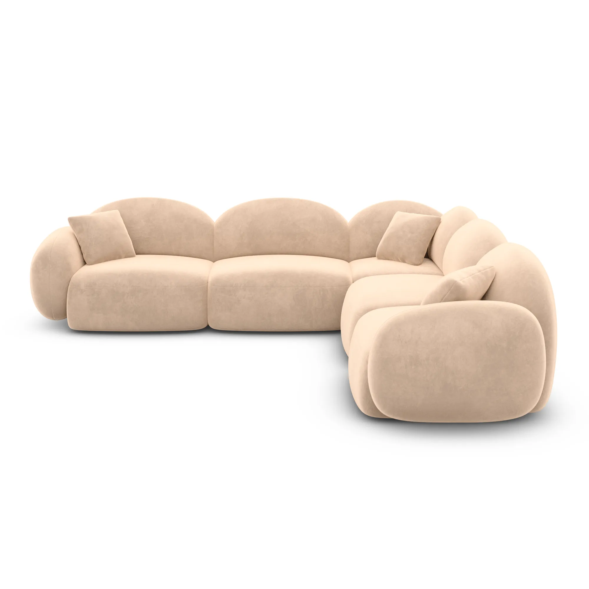Samtstoff Ecksofa Lumira – Bild 26