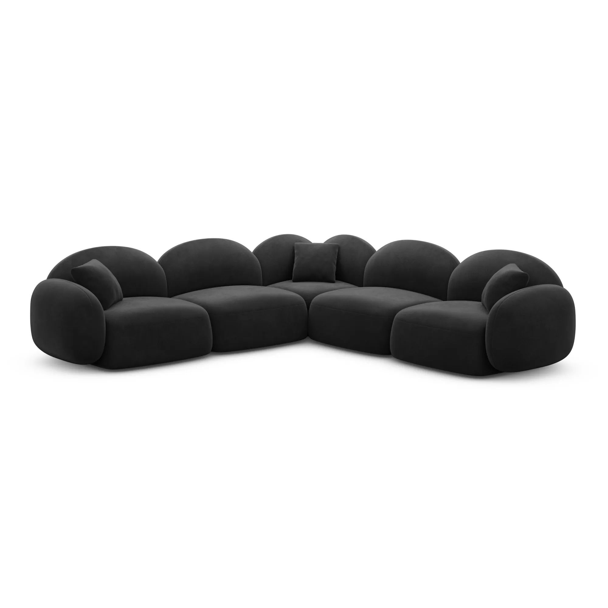 Samtstoff Ecksofa Lumira – Bild 28