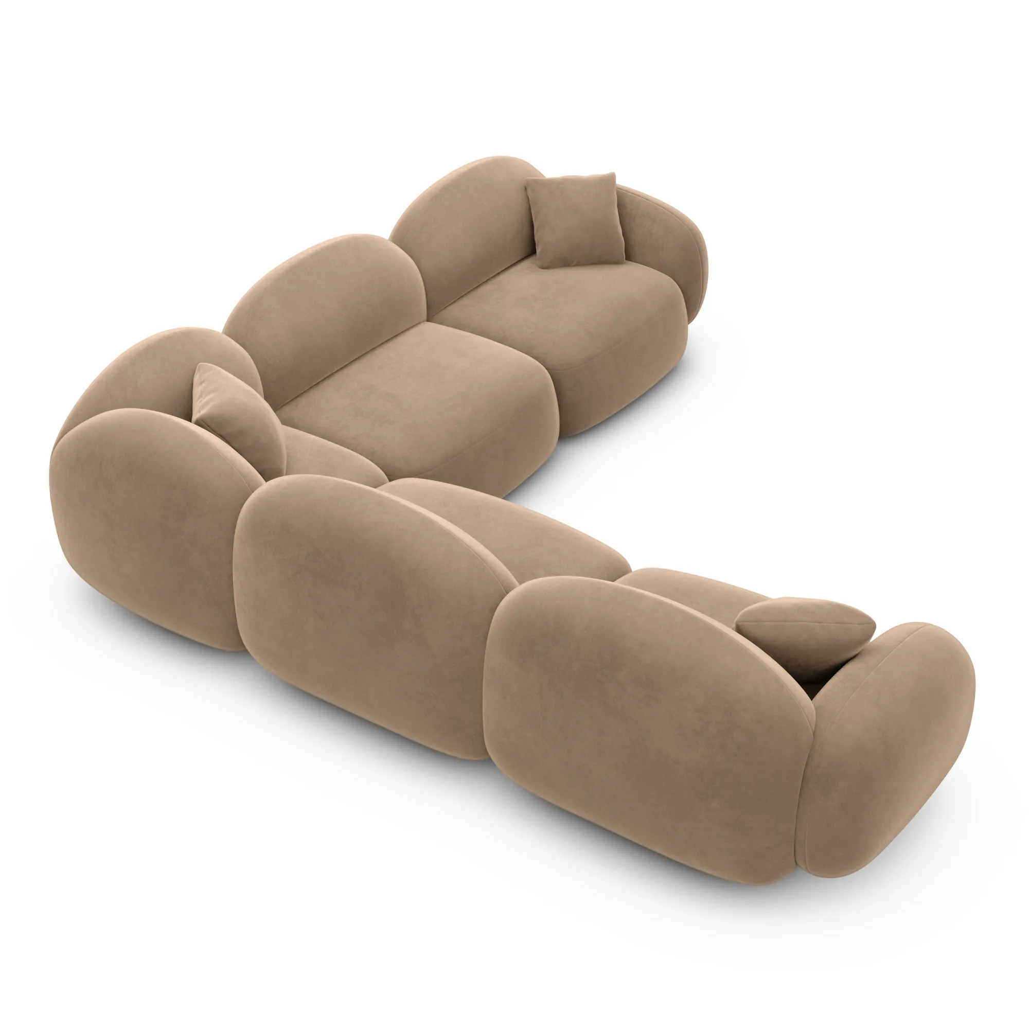 Samtstoff Ecksofa Lumira – Bild 33