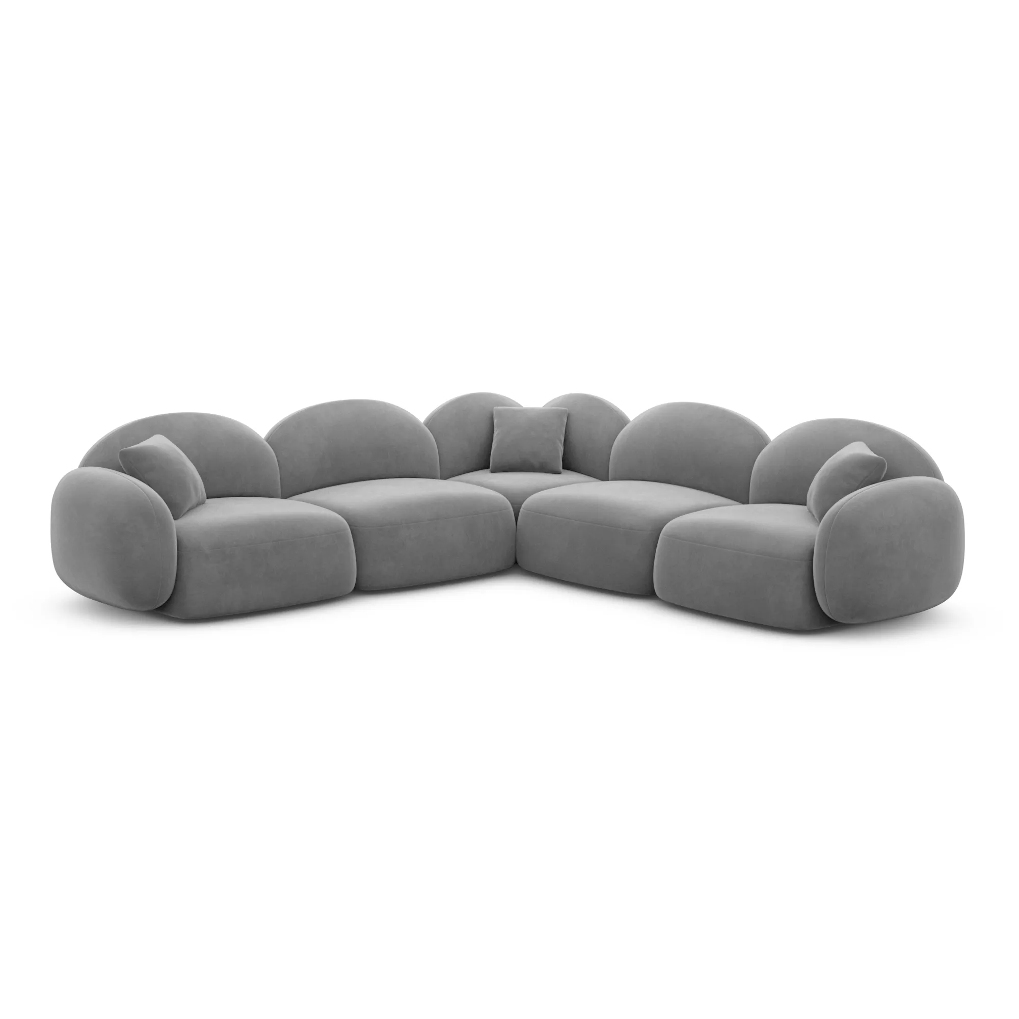 Samtstoff Ecksofa Lumira – Bild 37