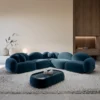 Samtstoff Ecksofa Lumira – Bild 8