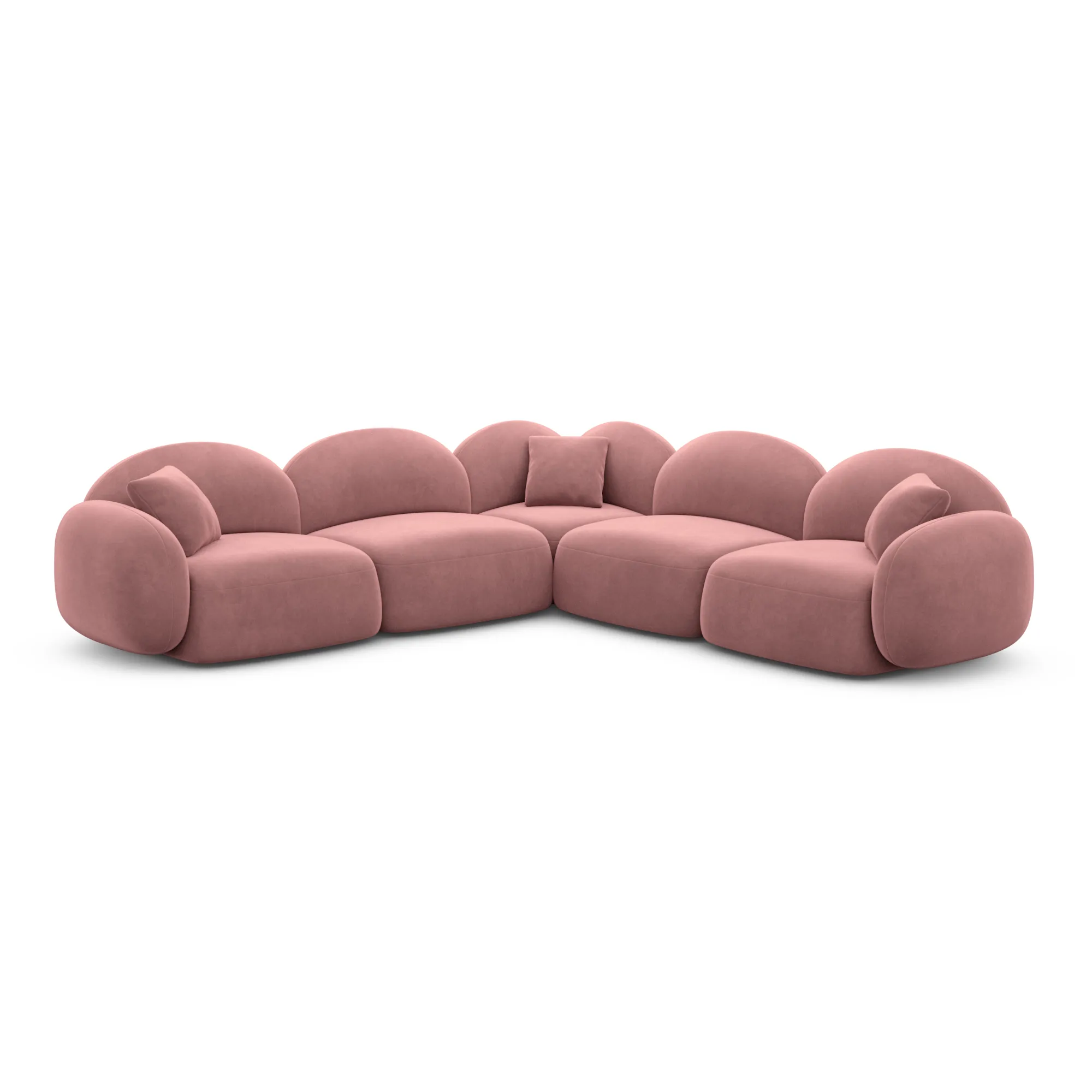 Samtstoff Ecksofa Lumira – Bild 13