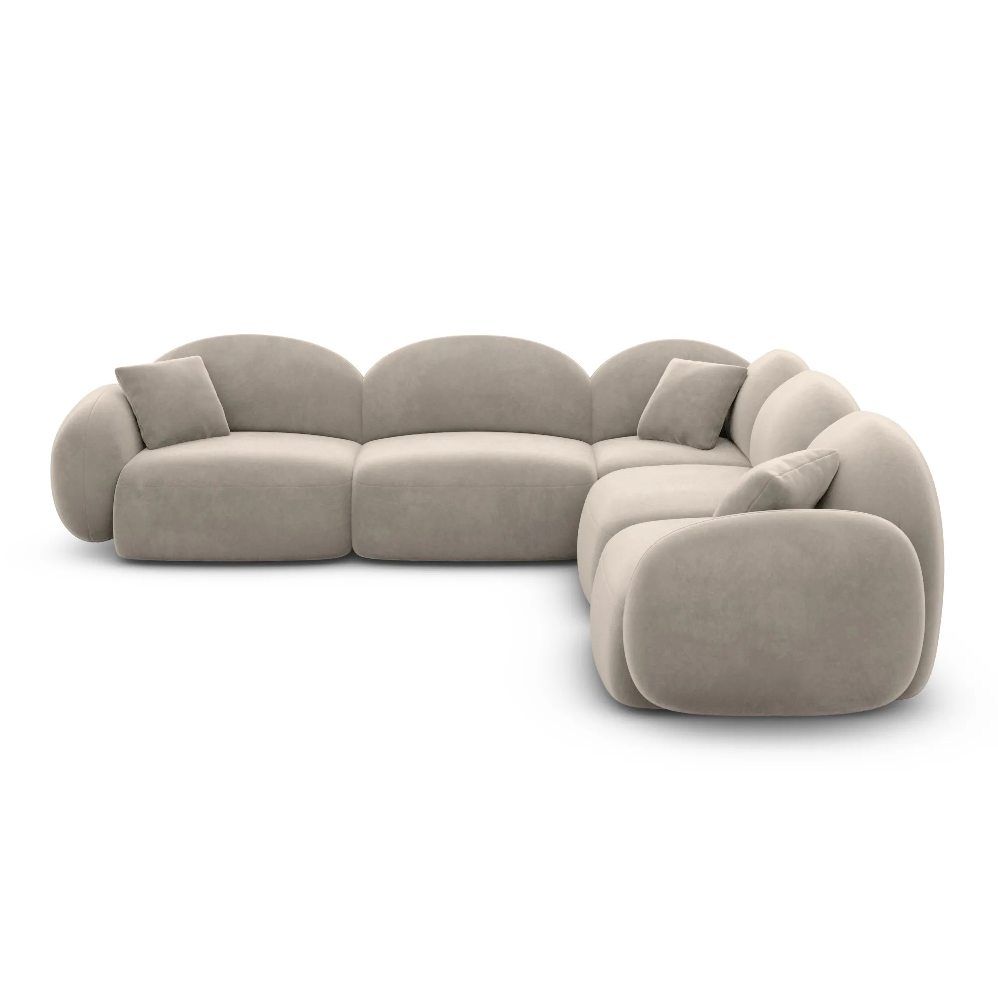 Samtstoff Ecksofa Lumira – Bild 23