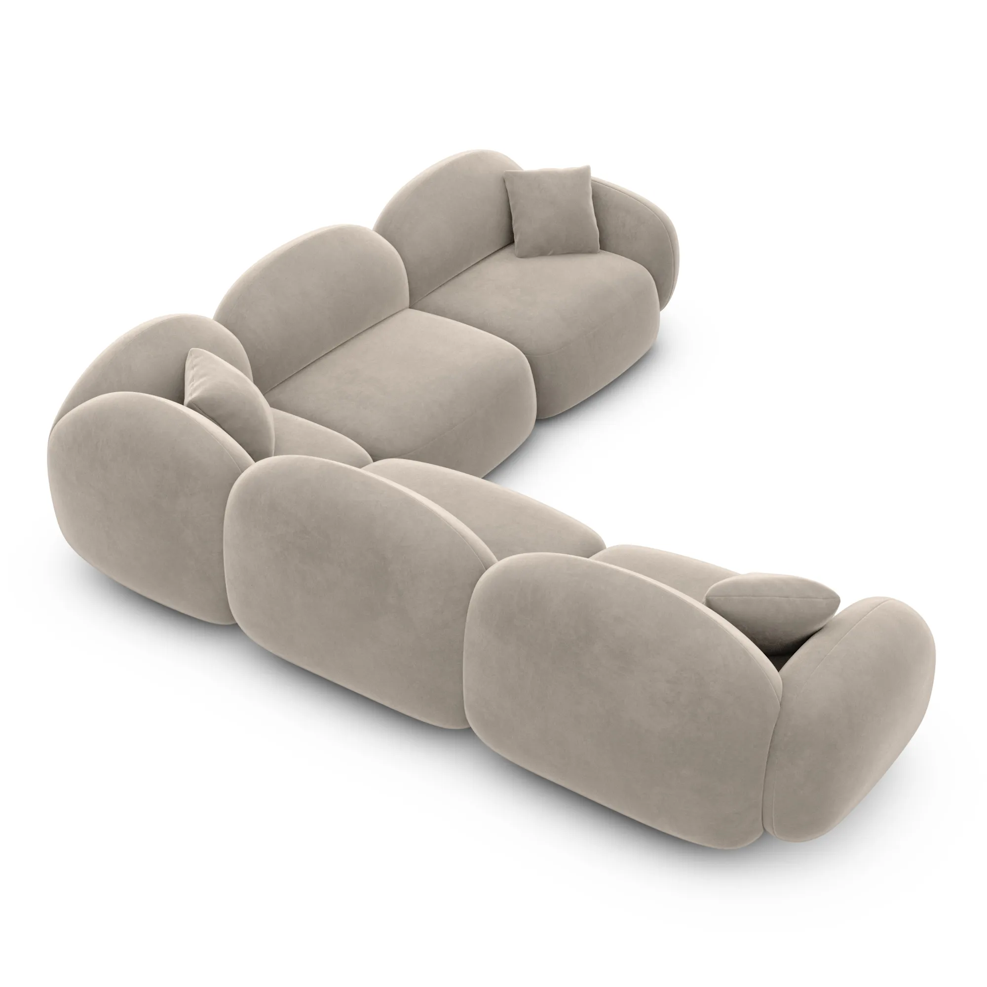 Samtstoff Ecksofa Lumira – Bild 24