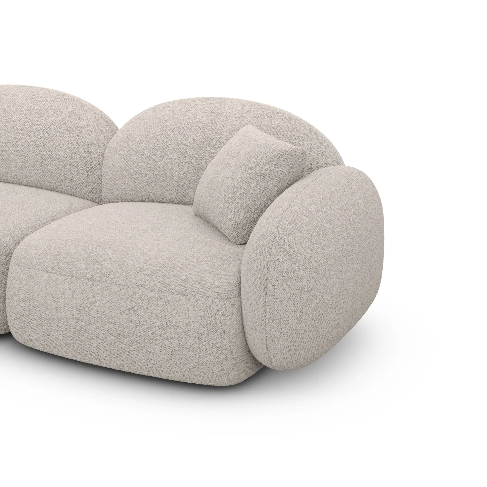 Bouclé Ecksofa Lumira – Bild 15
