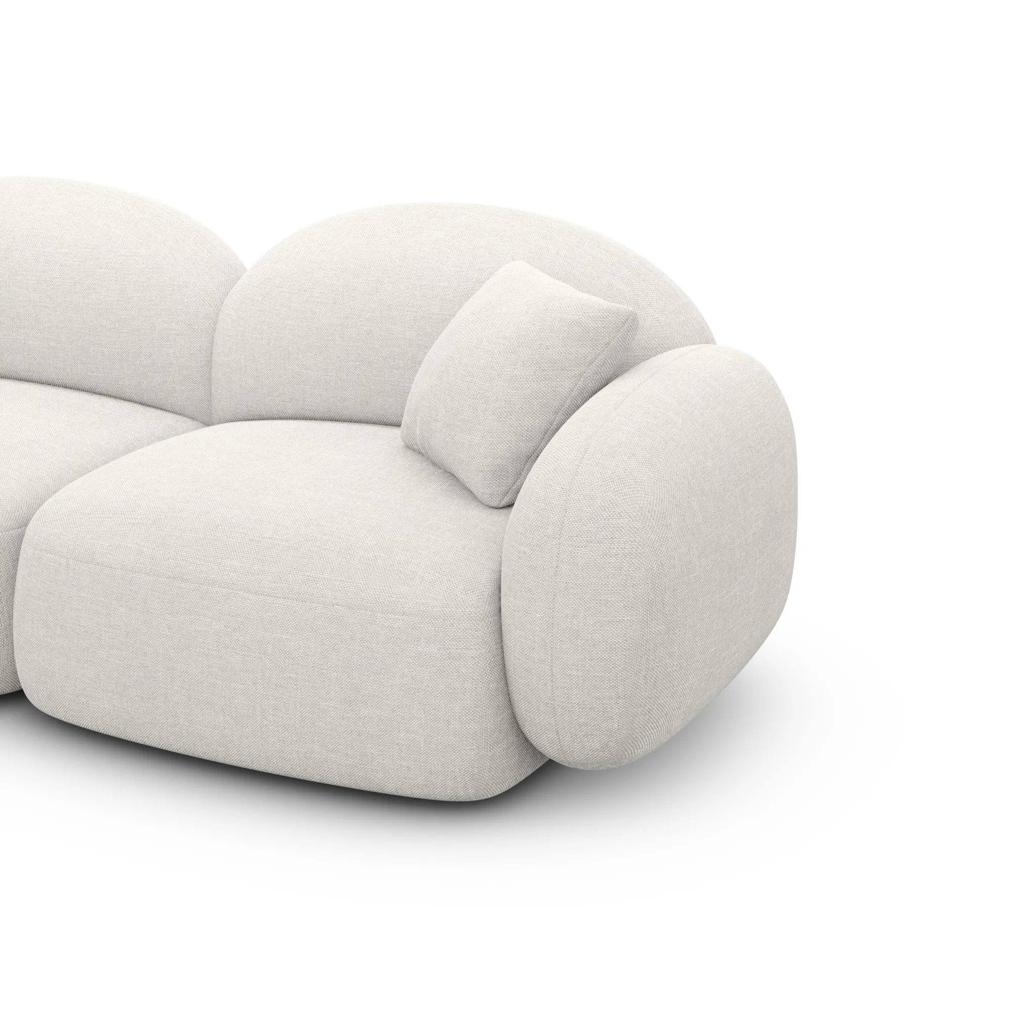 Strukturstoff 4-Sitzer Couch Lumira – Bild 45