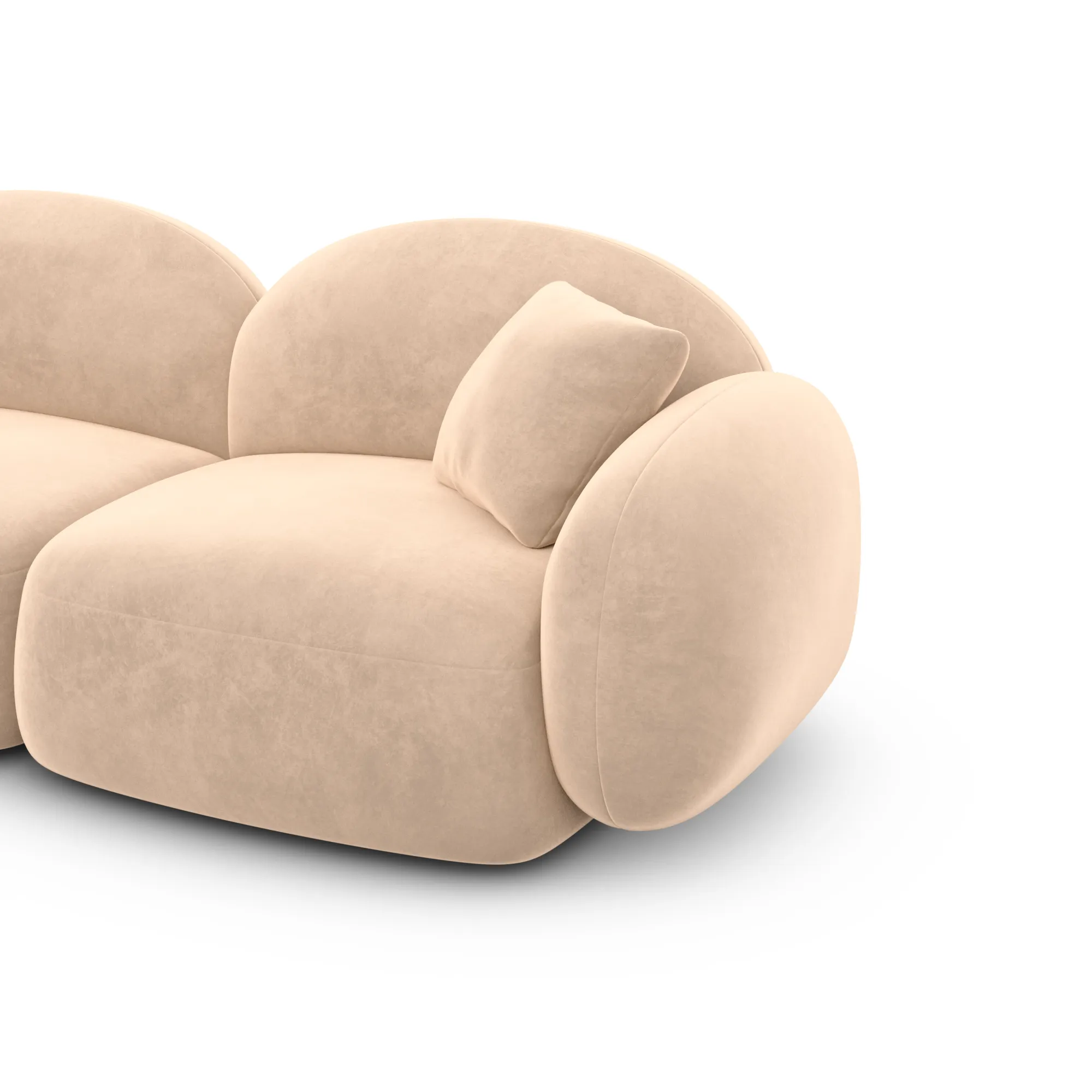 Samtstoff Ecksofa Lumira – Bild 53