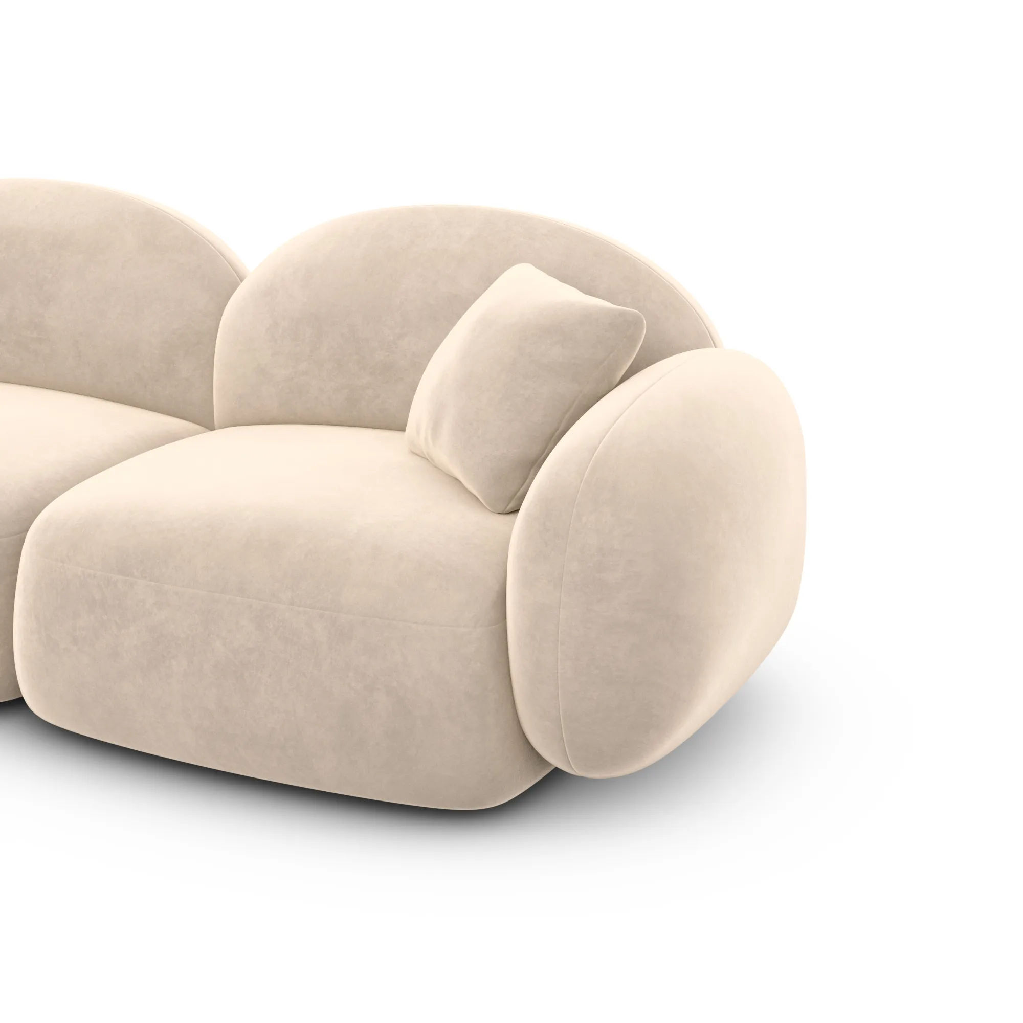 Samtstoff Ecksofa Lumira – Bild 56