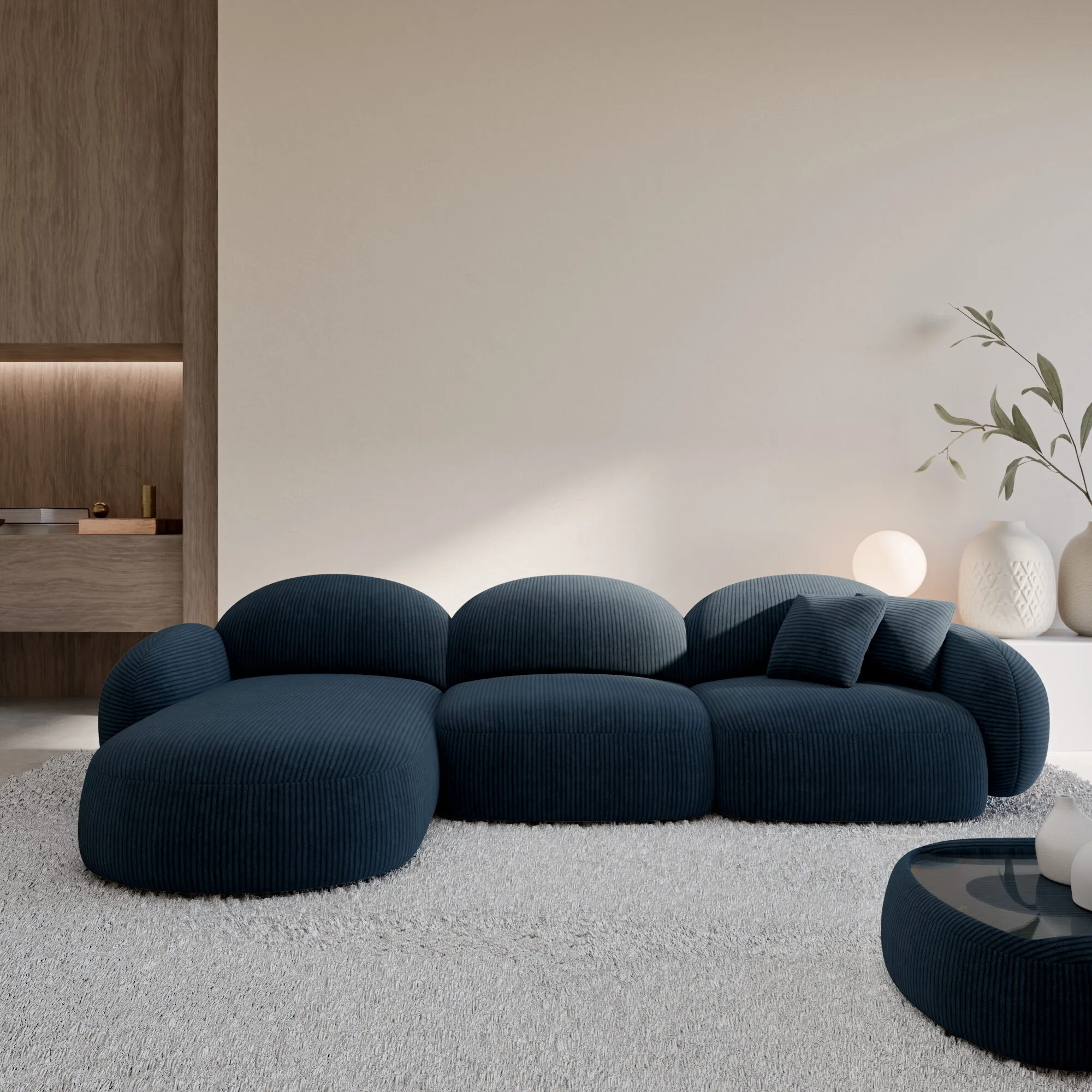 Cord L-Form Sofa Lumira – Bild 2