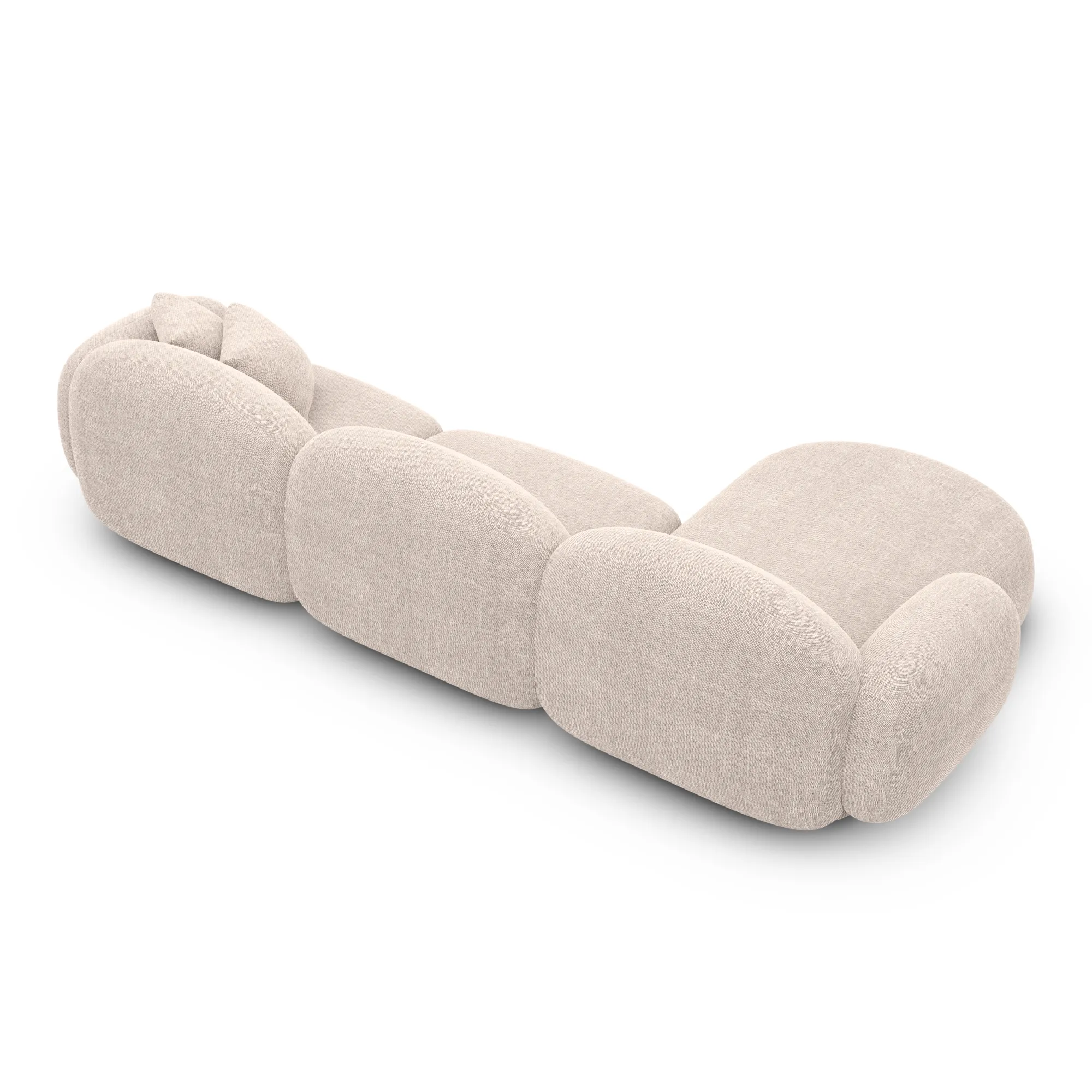 Strukturstoff L-Form Sofa Lumira – Bild 62