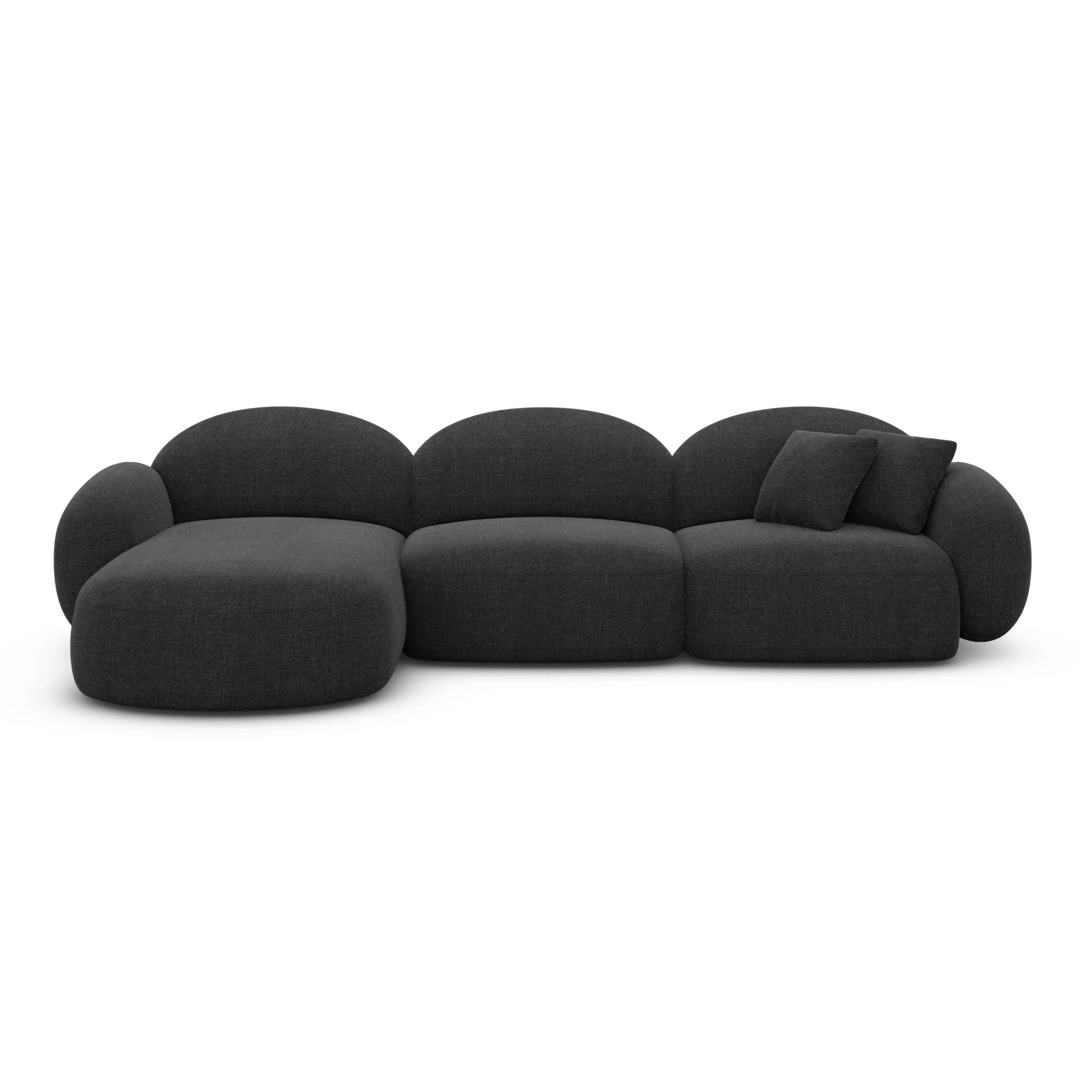 Strukturstoff L-Form Sofa Lumira – Bild 64
