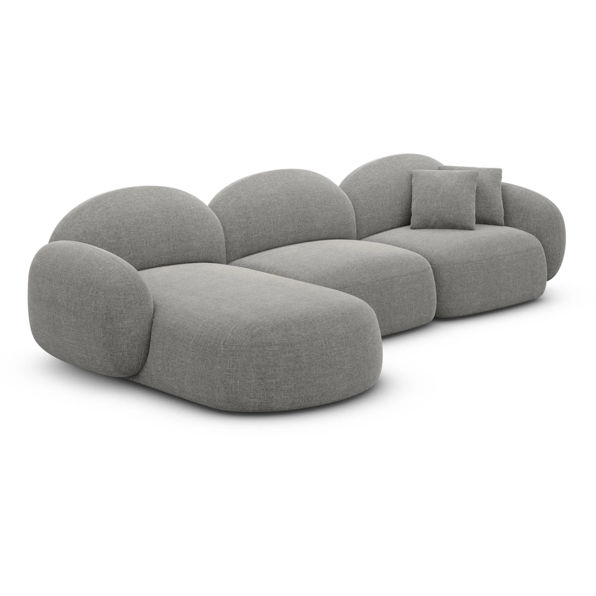 Strukturstoff L-Form Sofa Lumira – Bild 78