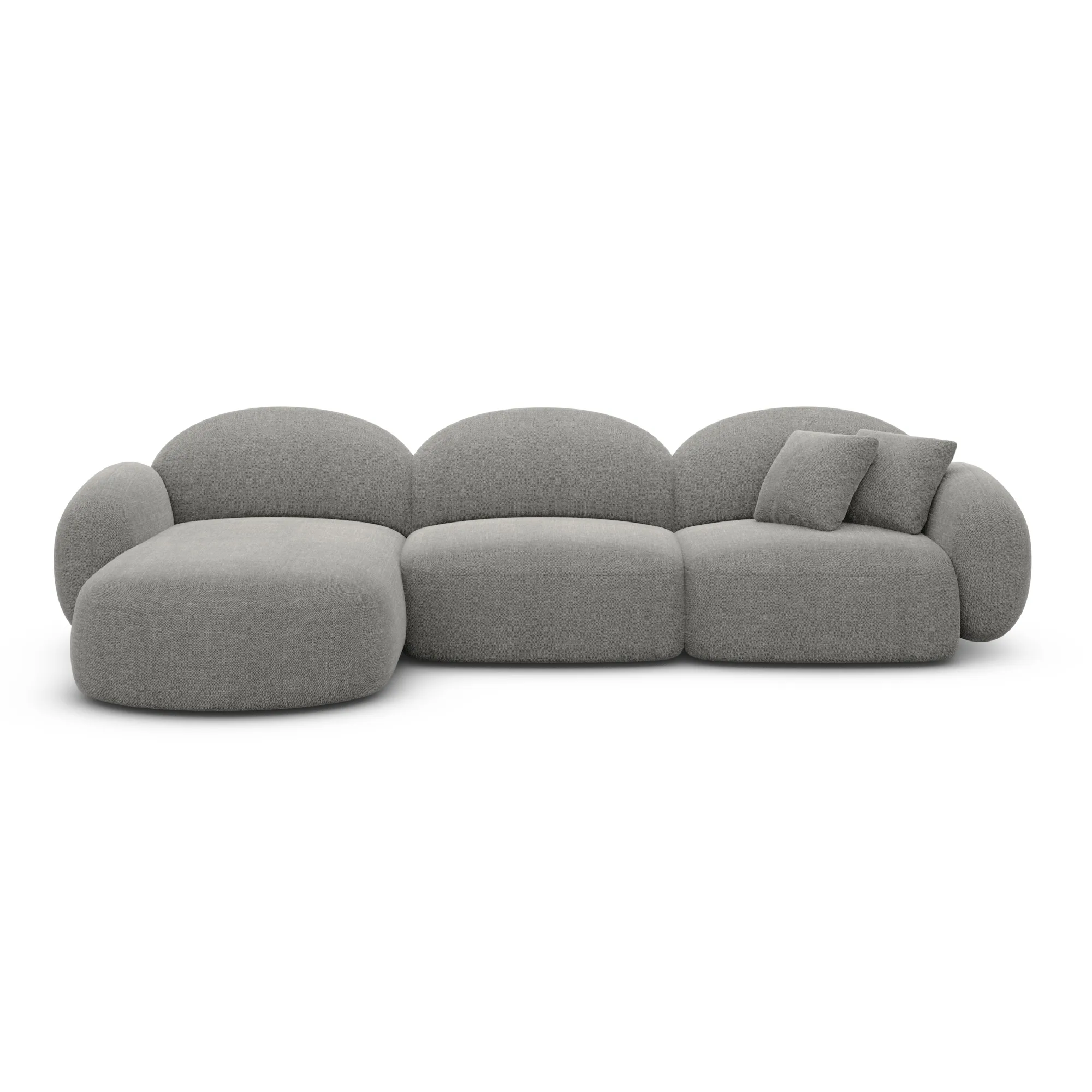 Strukturstoff L-Form Sofa Lumira – Bild 79