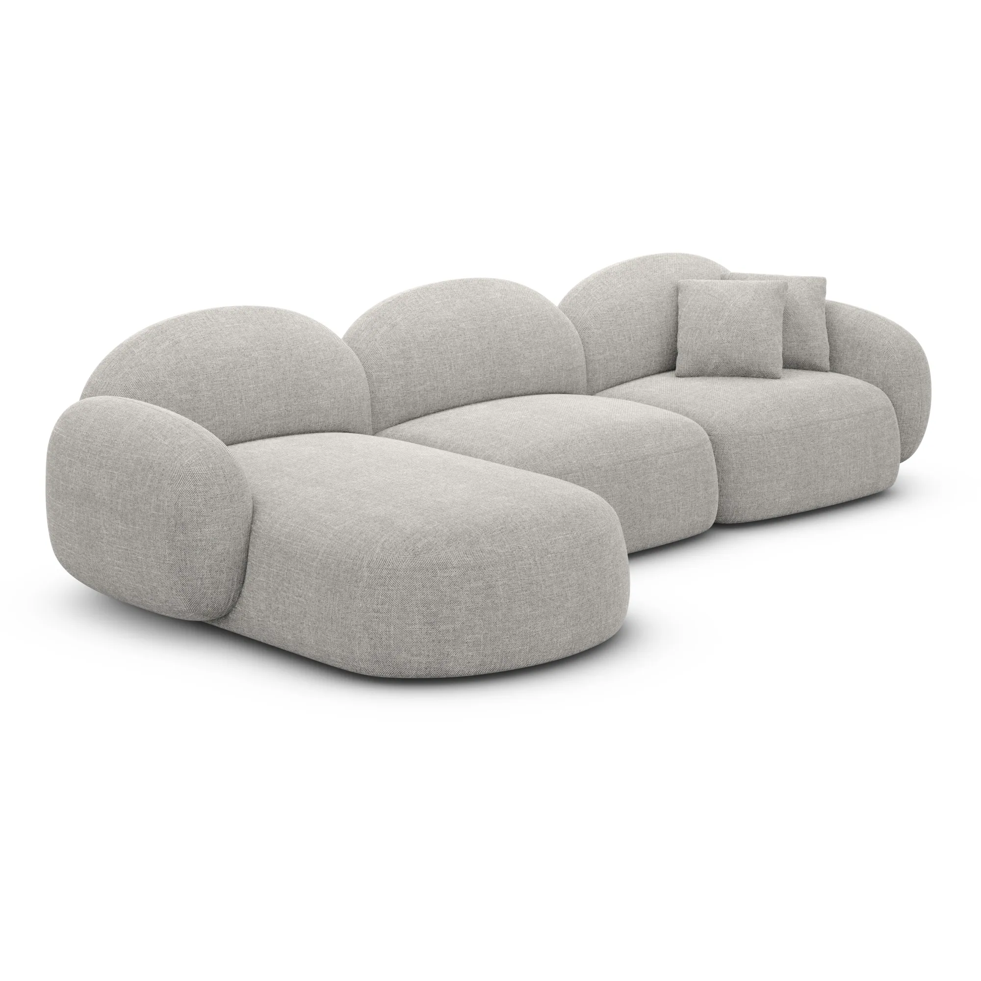 Strukturstoff L-Form Sofa Lumira – Bild 21