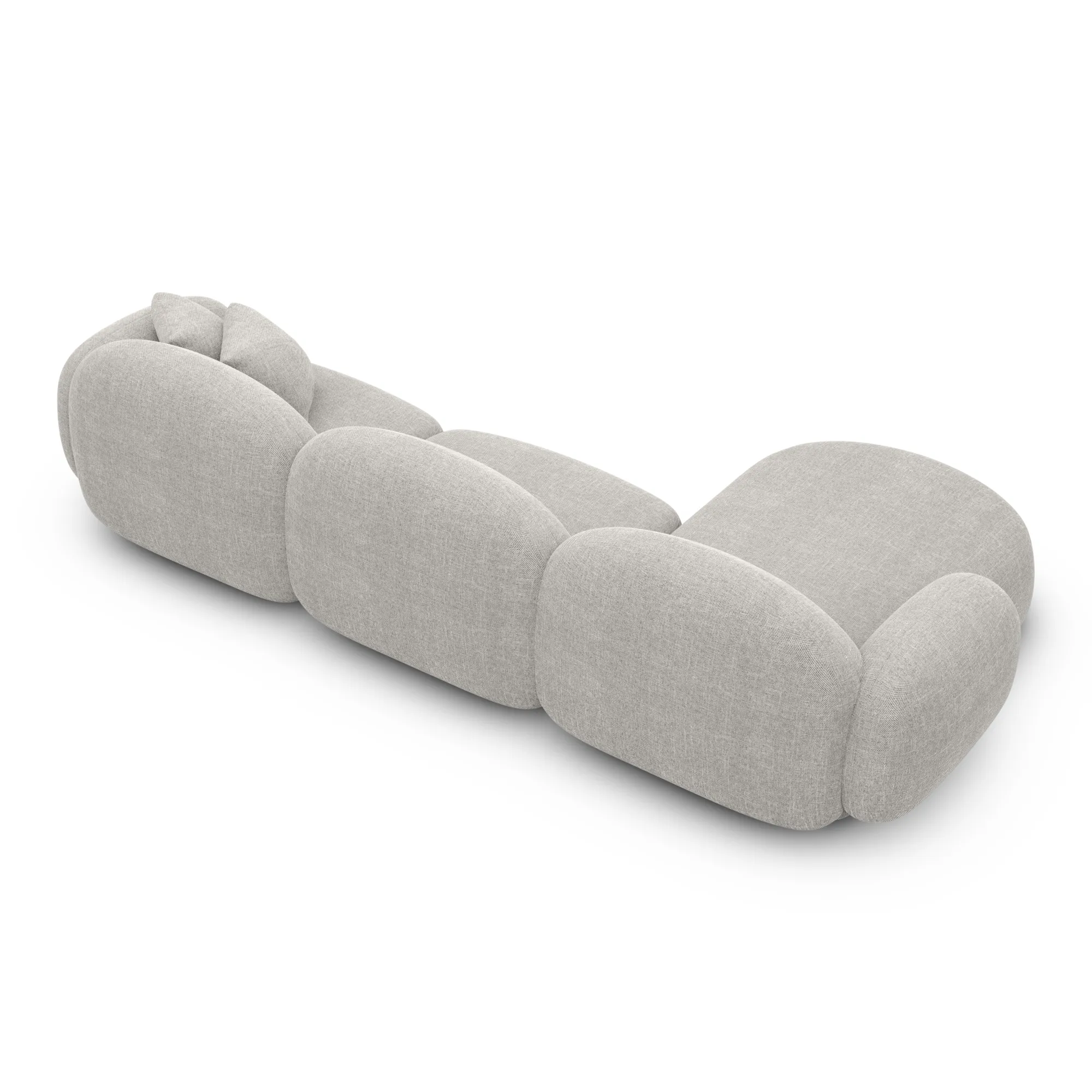 Strukturstoff L-Form Sofa Lumira – Bild 23
