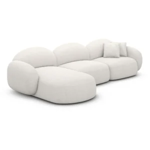 Strukturstoff L-Form Sofa Lumira