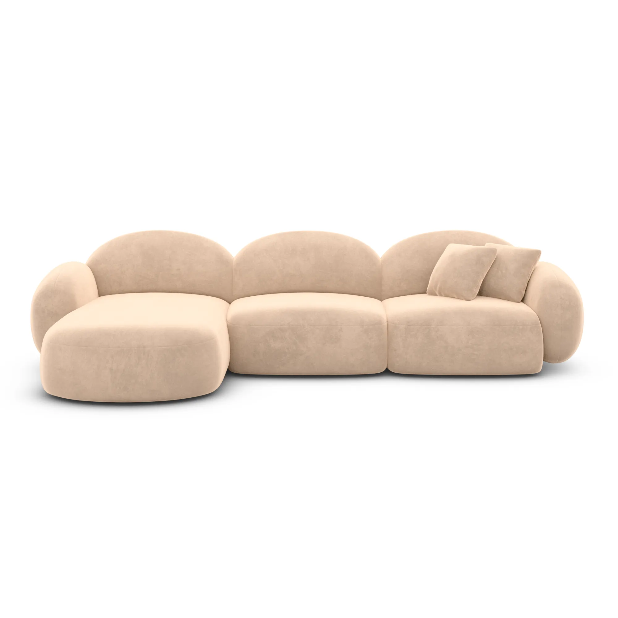 Samtstoff L-Form Sofa Lumira – Bild 65
