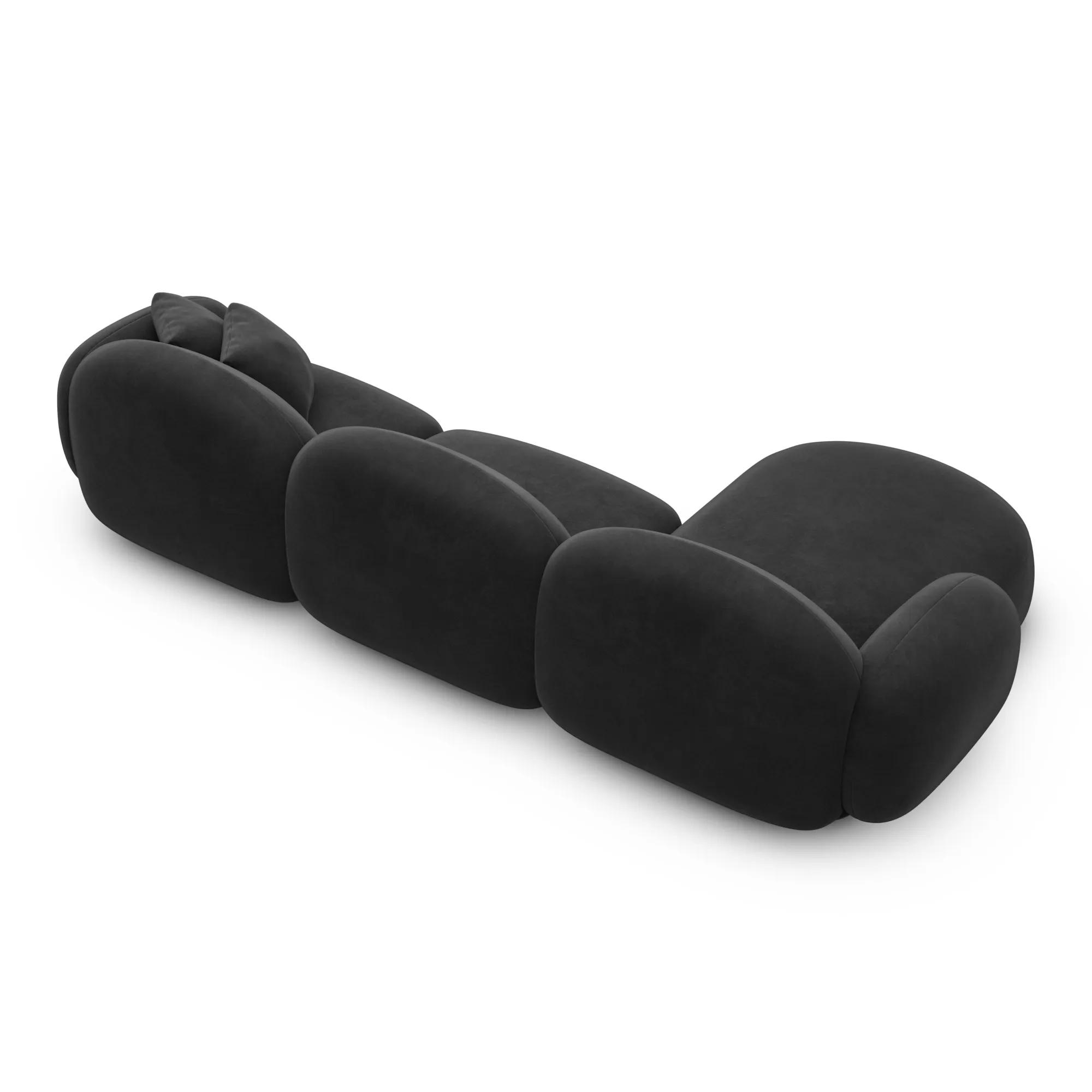 Samtstoff L-Form Sofa Lumira – Bild 69