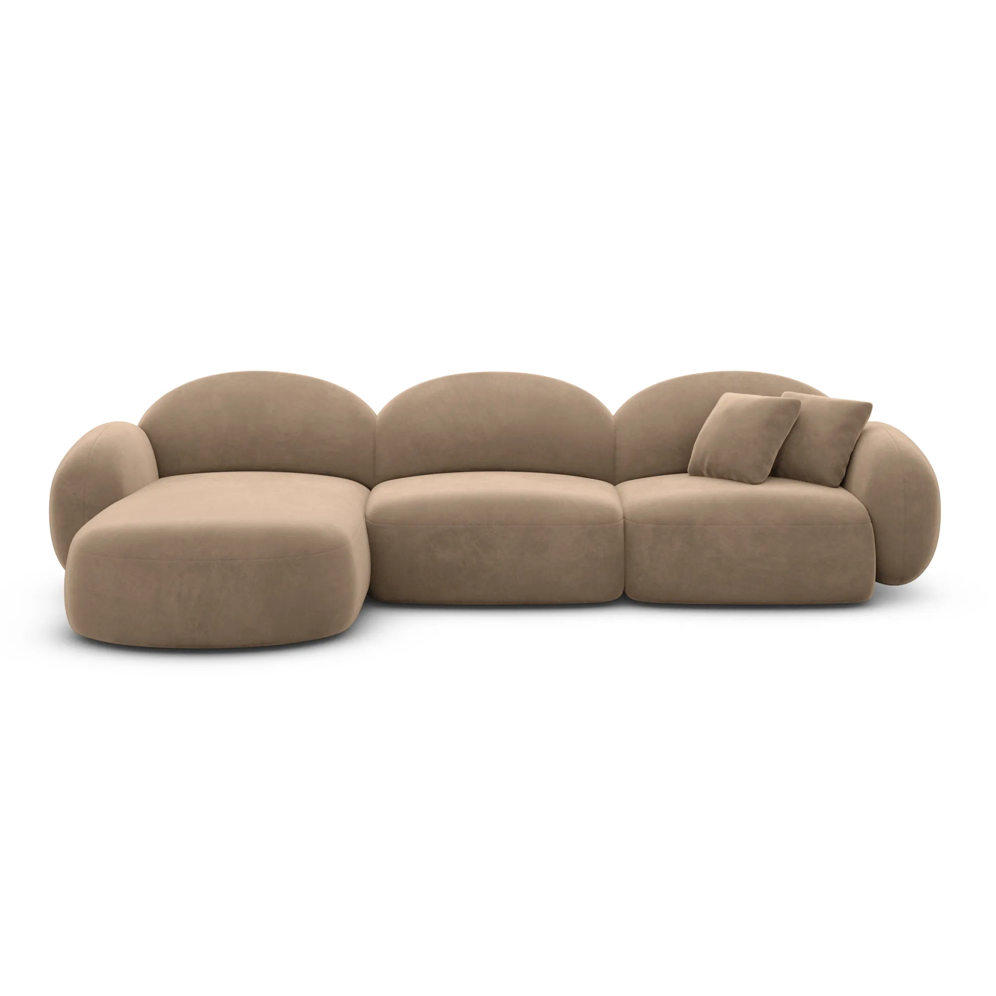 Samtstoff L-Form Sofa Lumira – Bild 71