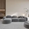 Samtstoff L-Form Sofa Lumira – Bild 8