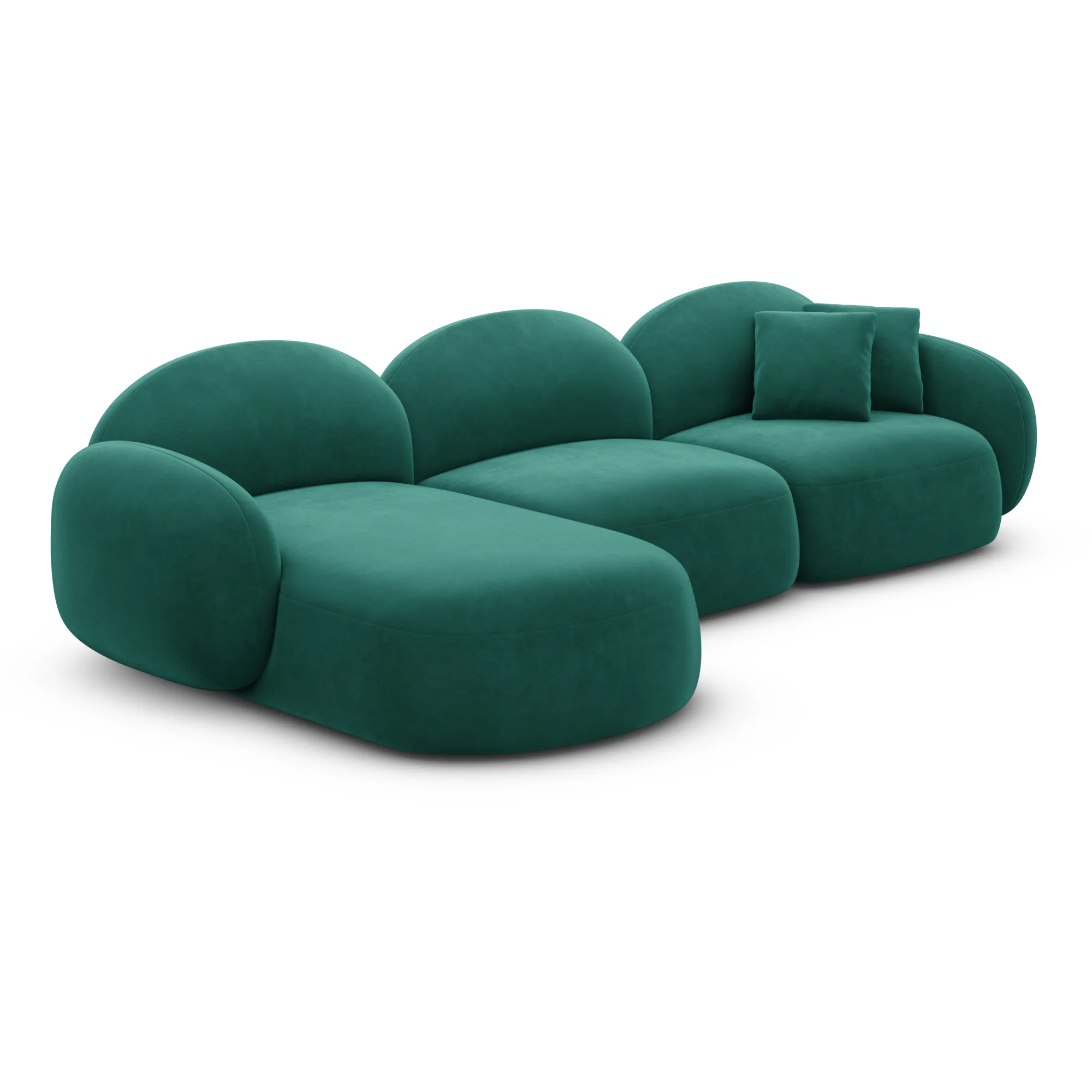 Samtstoff L-Form Sofa Lumira – Bild 79