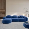 Samtstoff L-Form Sofa Lumira – Bild 13