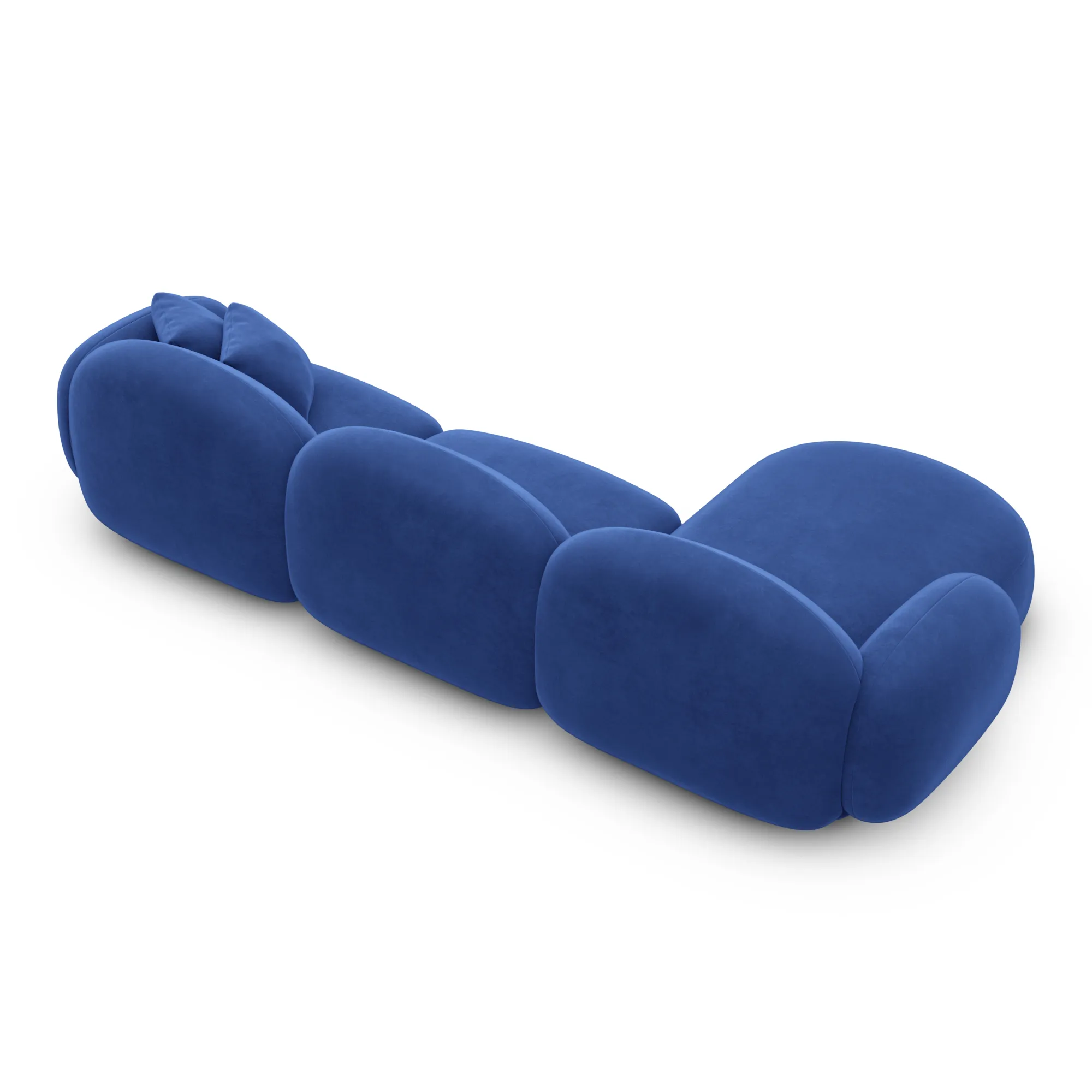 Samtstoff L-Form Sofa Lumira – Bild 93