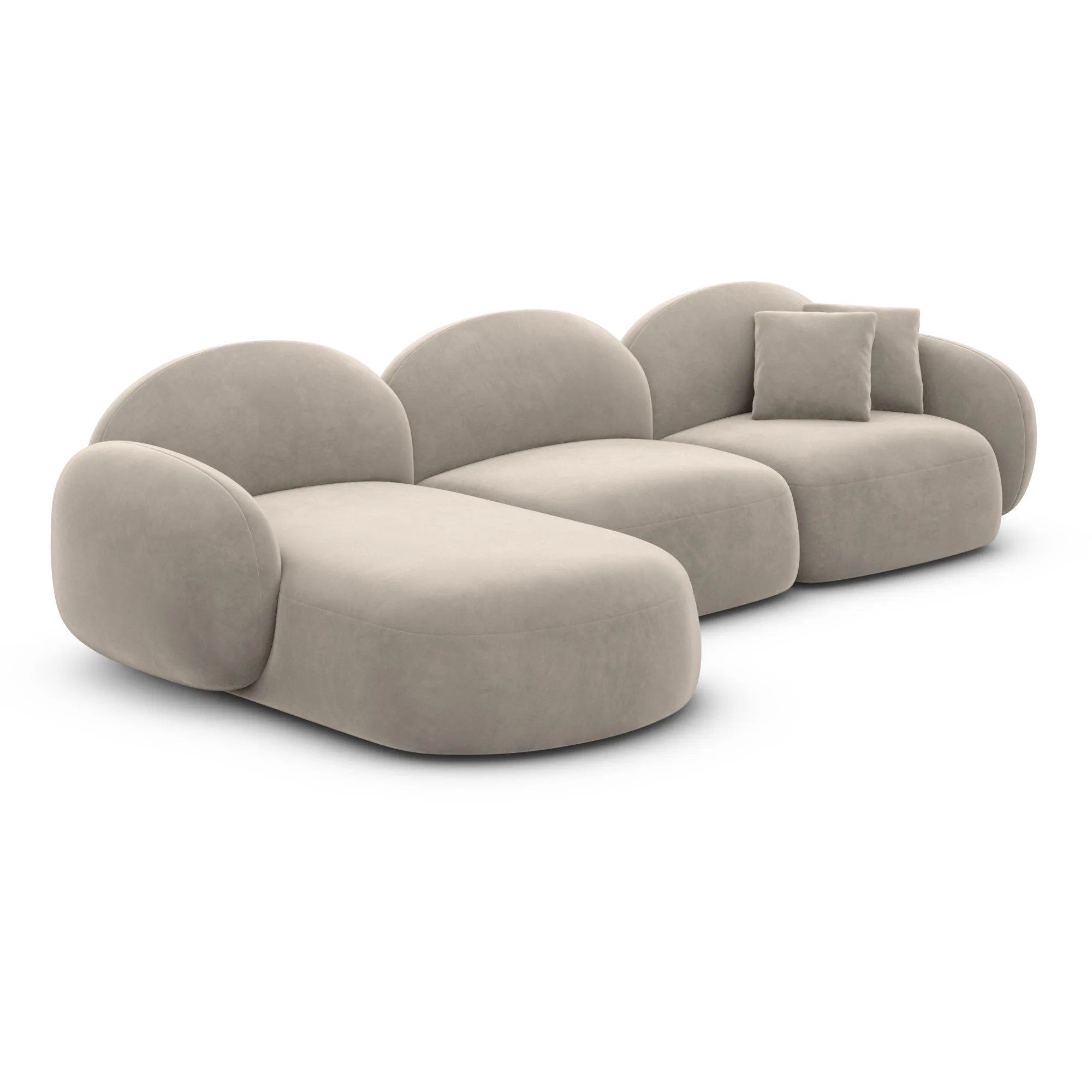 Samtstoff L-Form Sofa Lumira – Bild 25