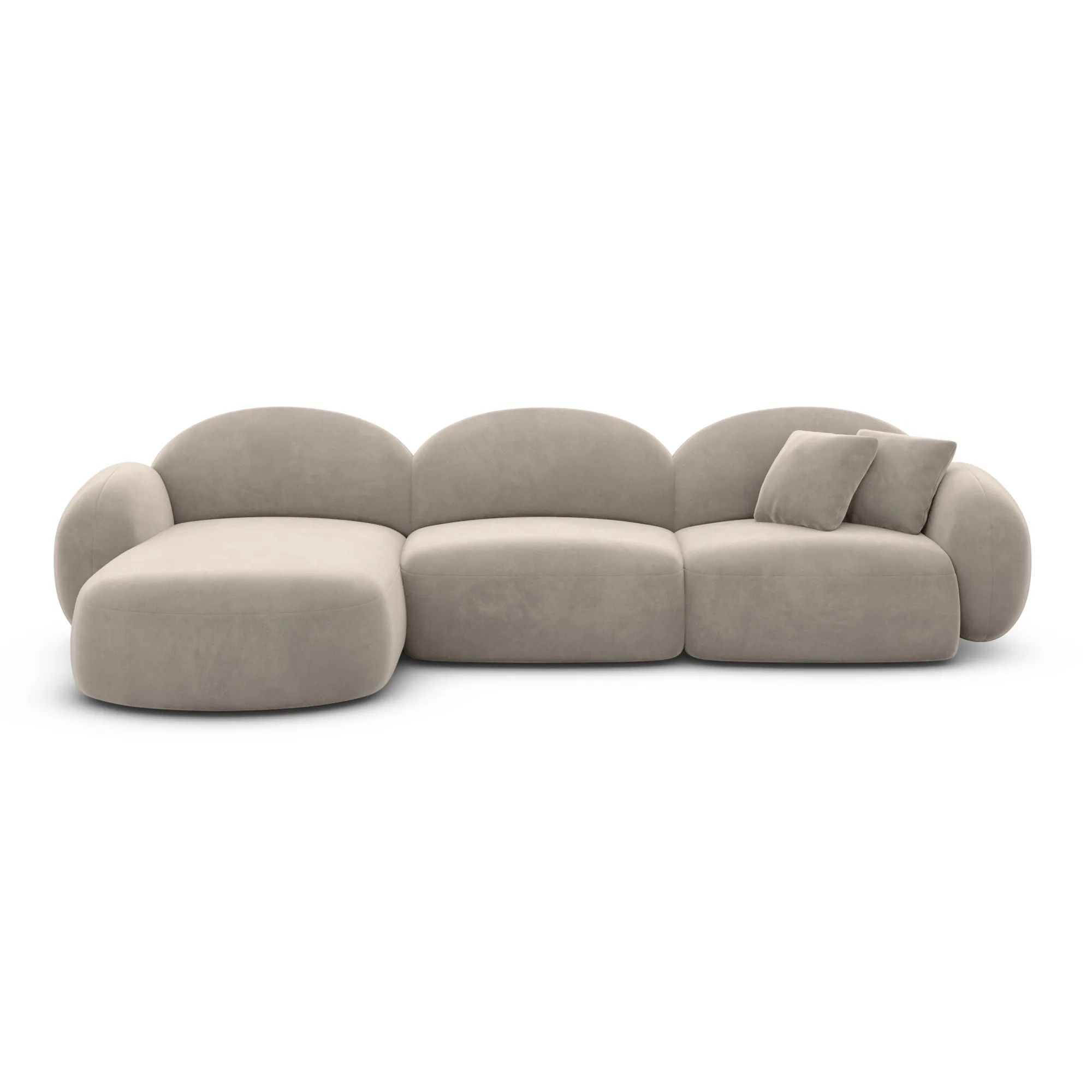 Samtstoff L-Form Sofa Lumira – Bild 26