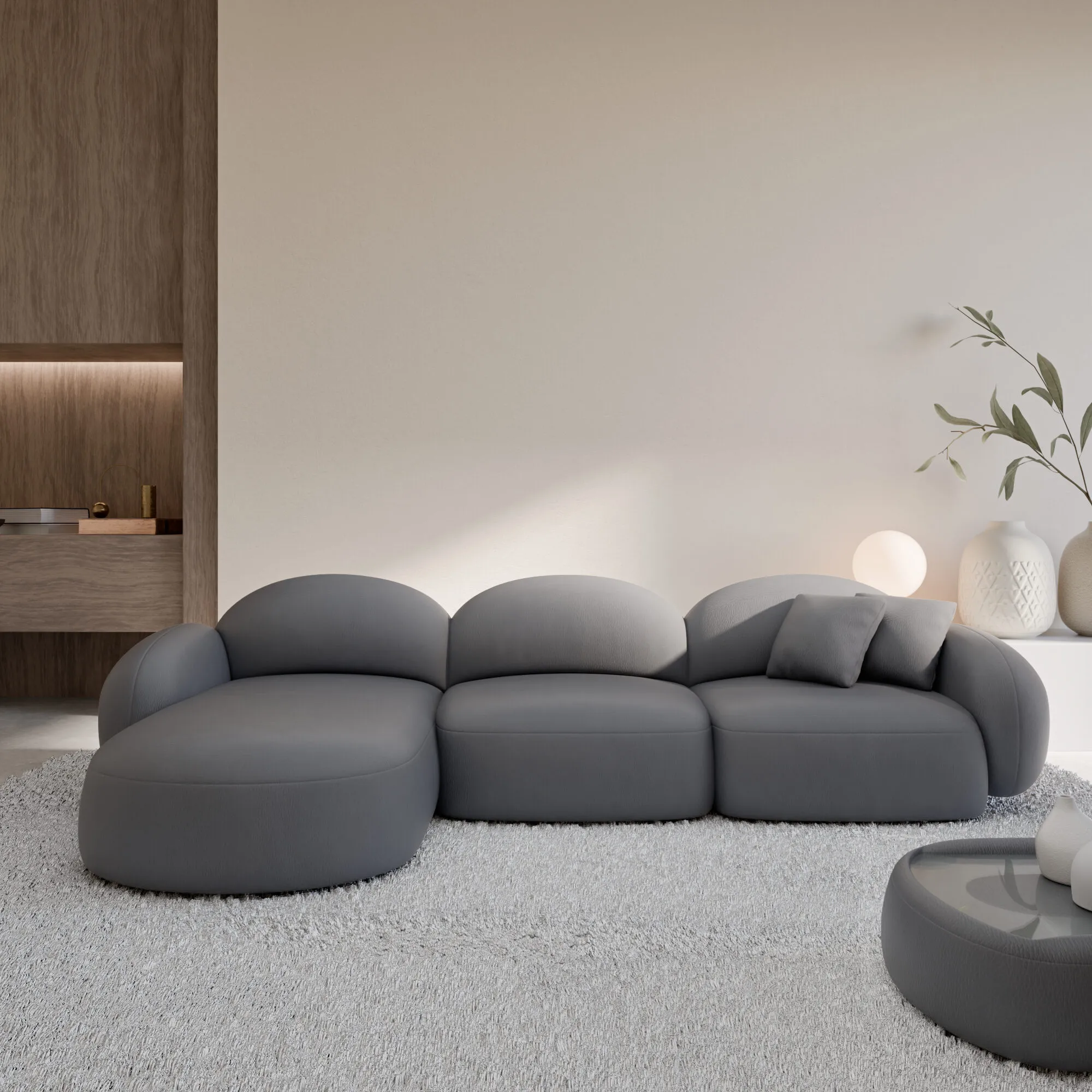 Echtleder L-Form Sofa Lumira – Bild 14