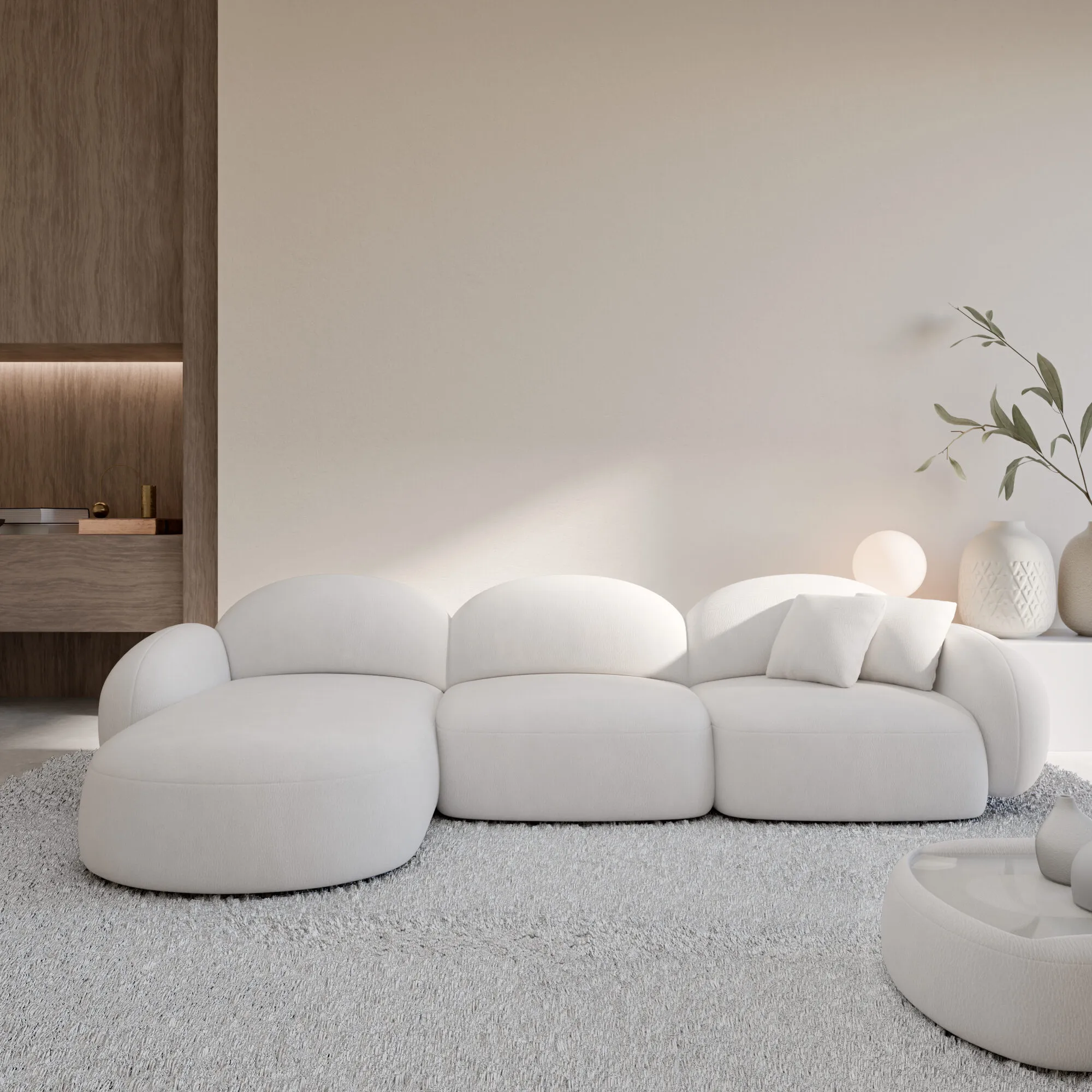 Kunstleder L-Form Sofa Lumira – Bild 10