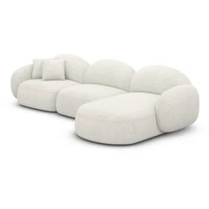 Bouclé L-Form Sofa Lumira