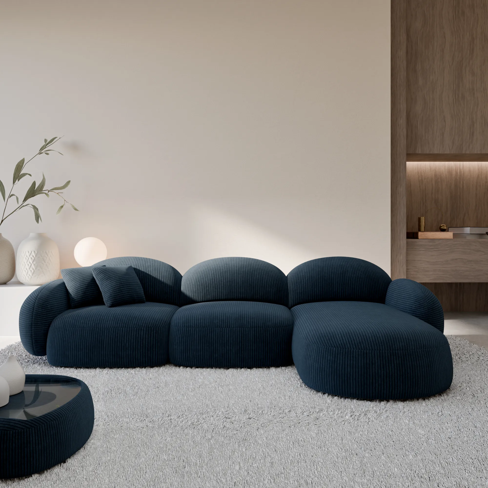 Cord L-Form Sofa Lumira – Bild 6
