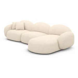 Strukturstoff L-Form Sofa Lumira