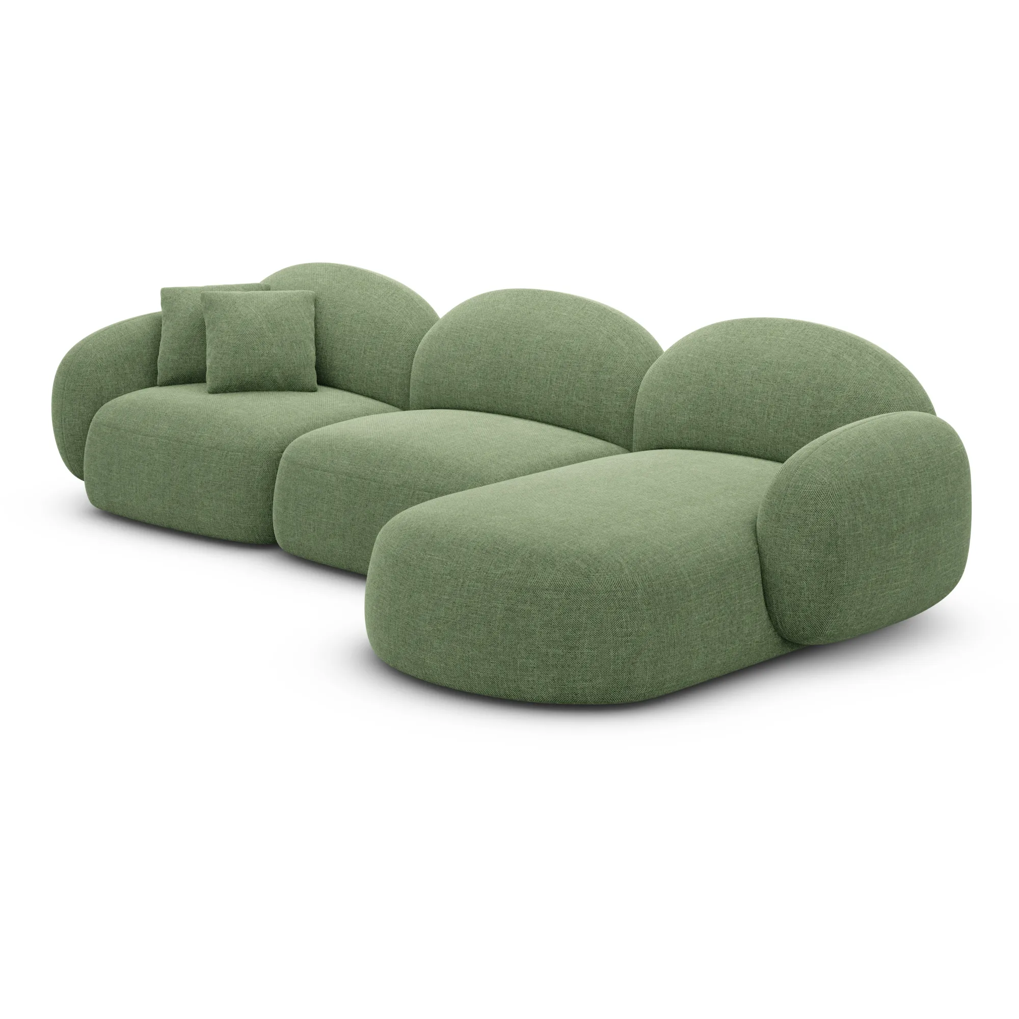 Strukturstoff L-Form Sofa Lumira – Bild 45