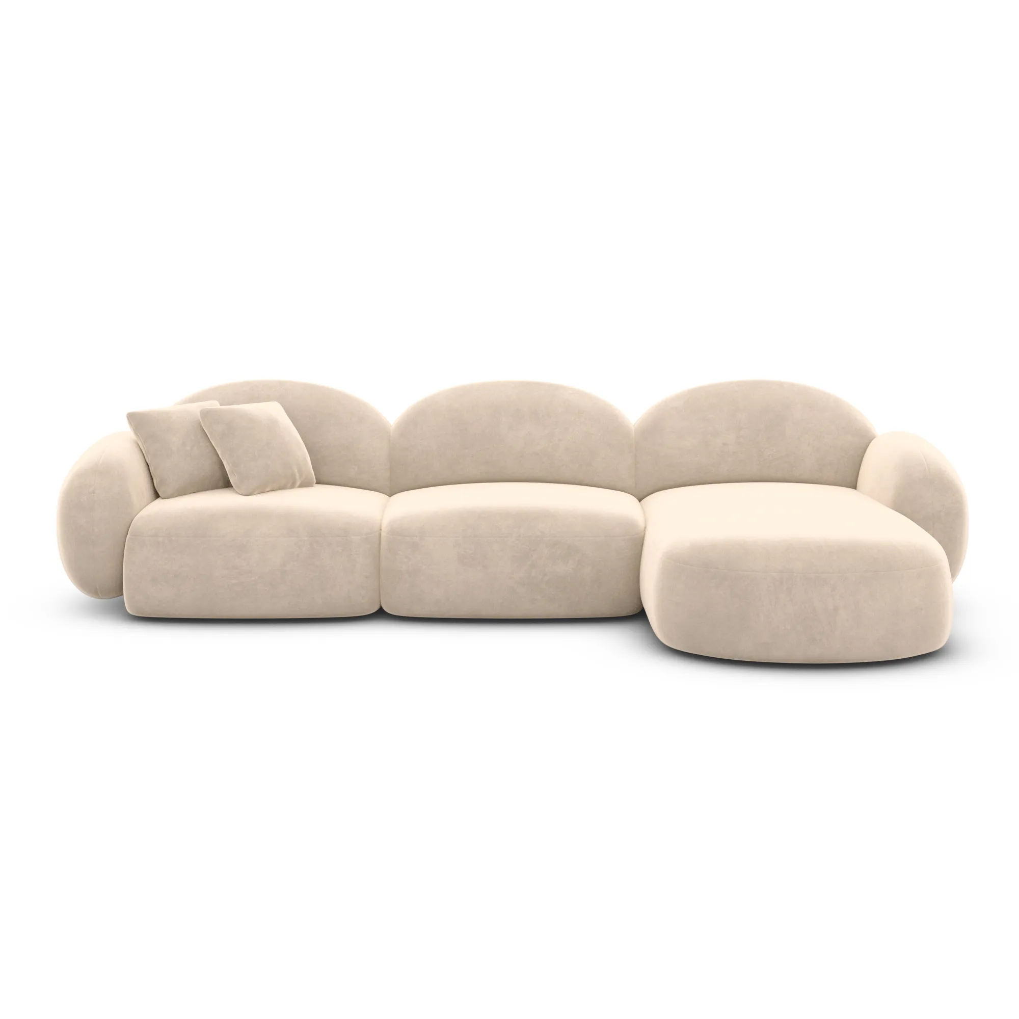 Samtstoff L-Form Sofa Lumira – Bild 38