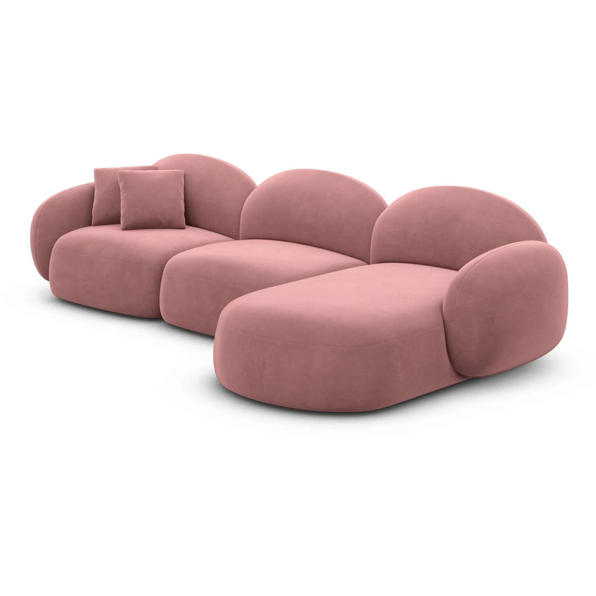 Samtstoff L-Form Sofa Lumira – Bild 52