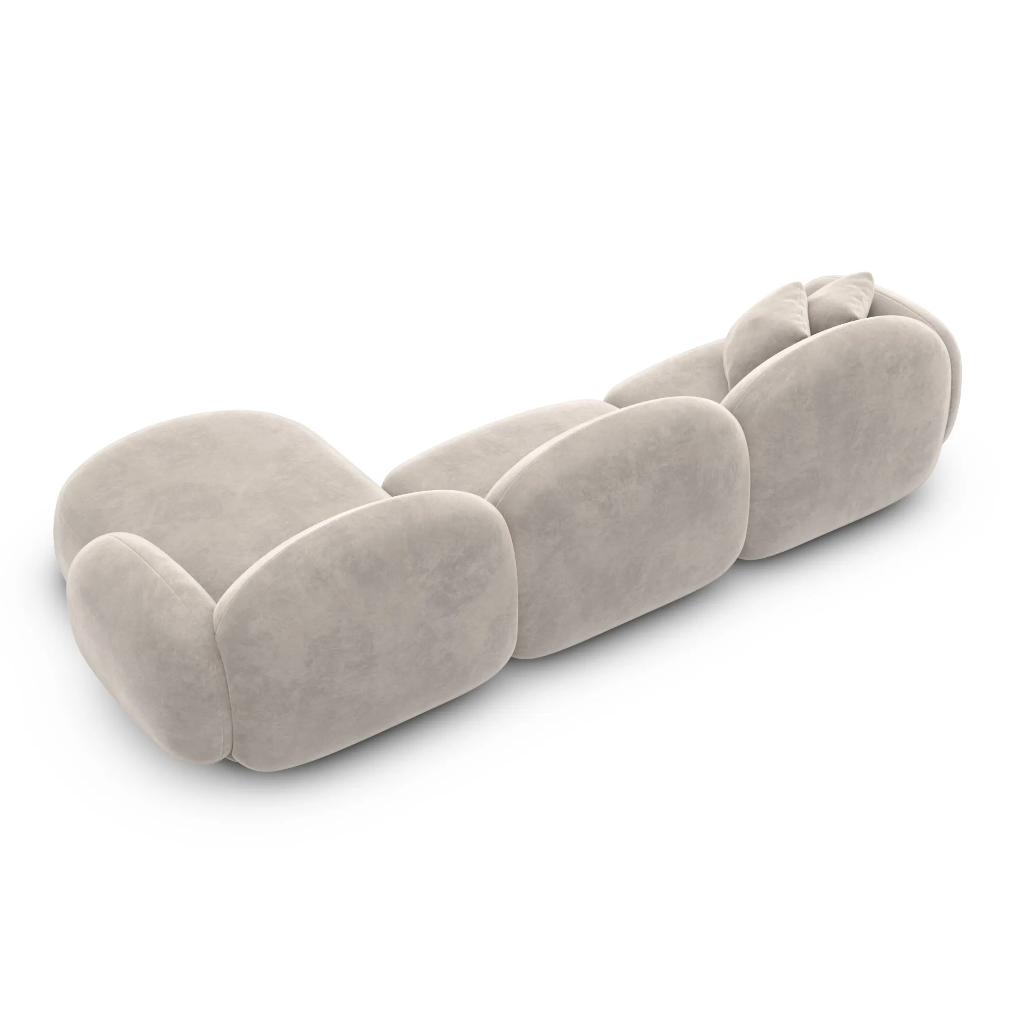 Samtstoff L-Form Sofa Lumira – Bild 60