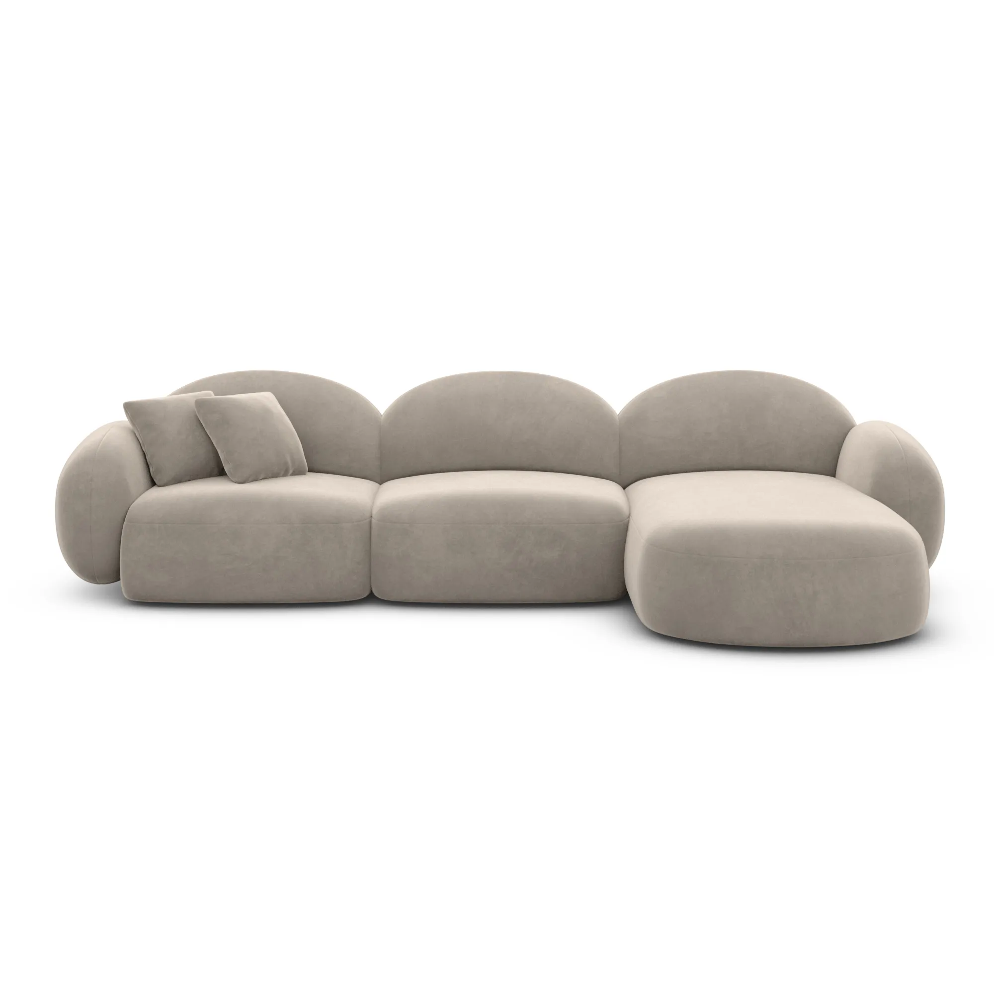 Samtstoff L-Form Sofa Lumira – Bild 62