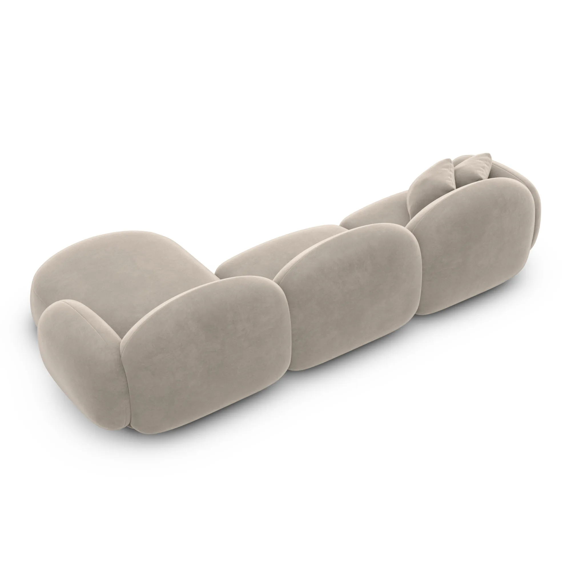 Samtstoff L-Form Sofa Lumira – Bild 63