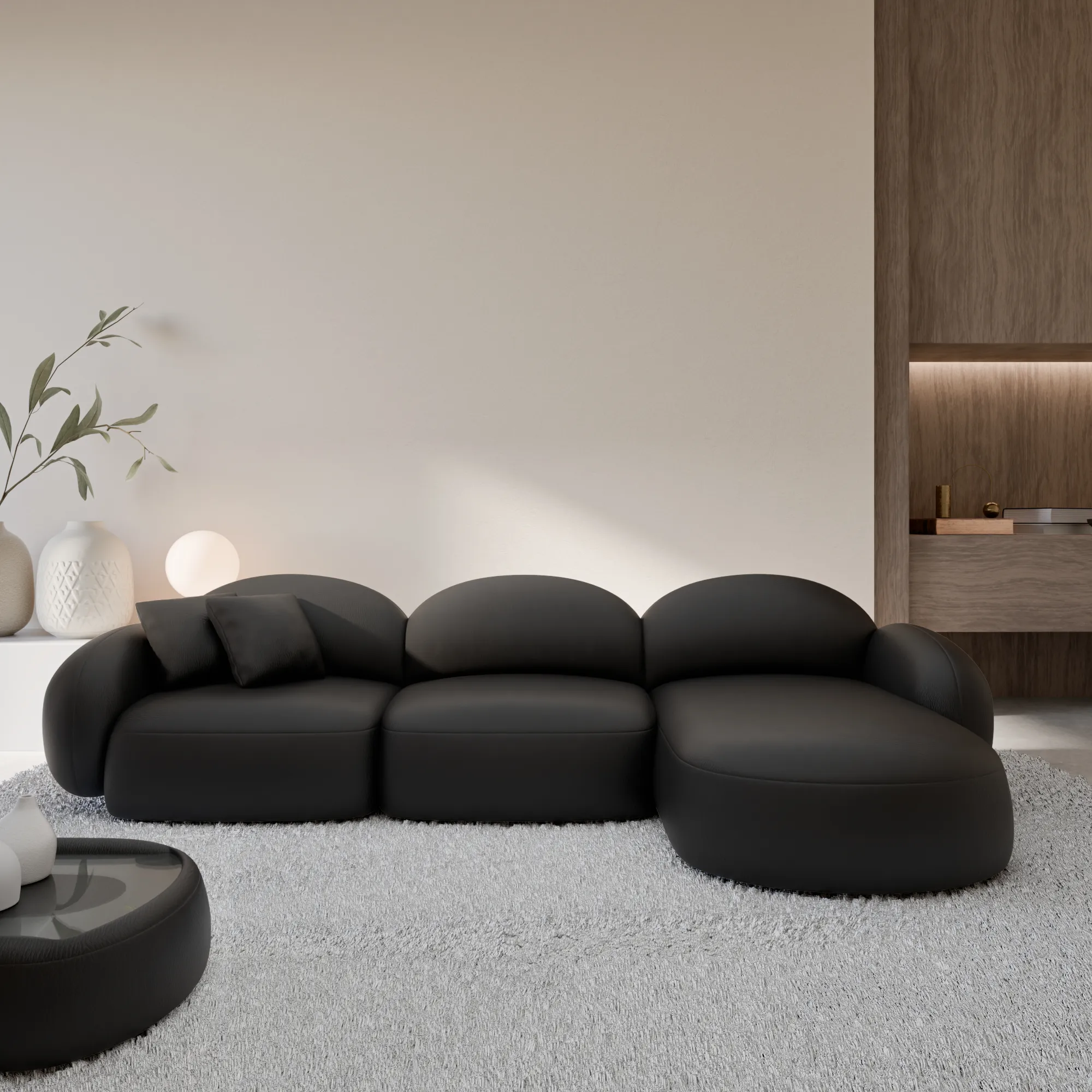 Echtleder L-Form Sofa Lumira – Bild 2