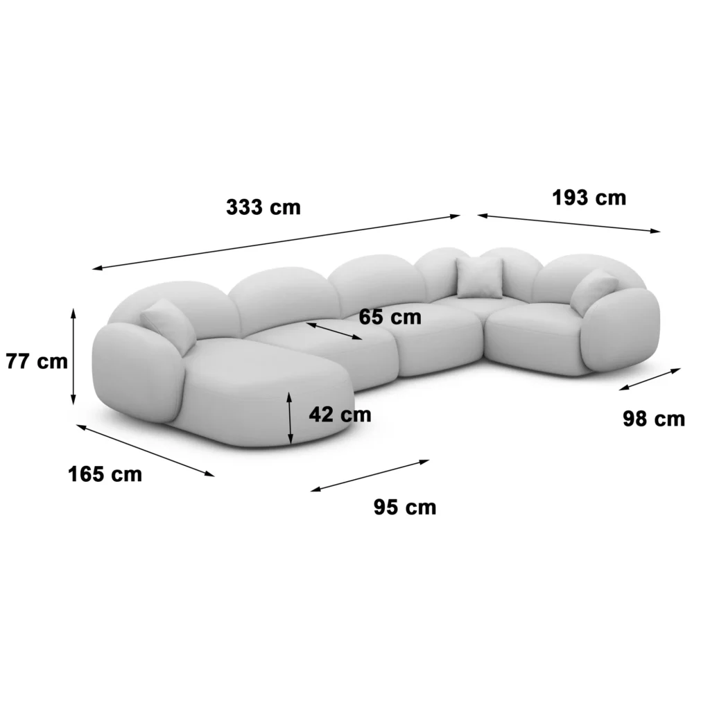 Kunstleder U-Form XL Wohnlandschaft Lumira