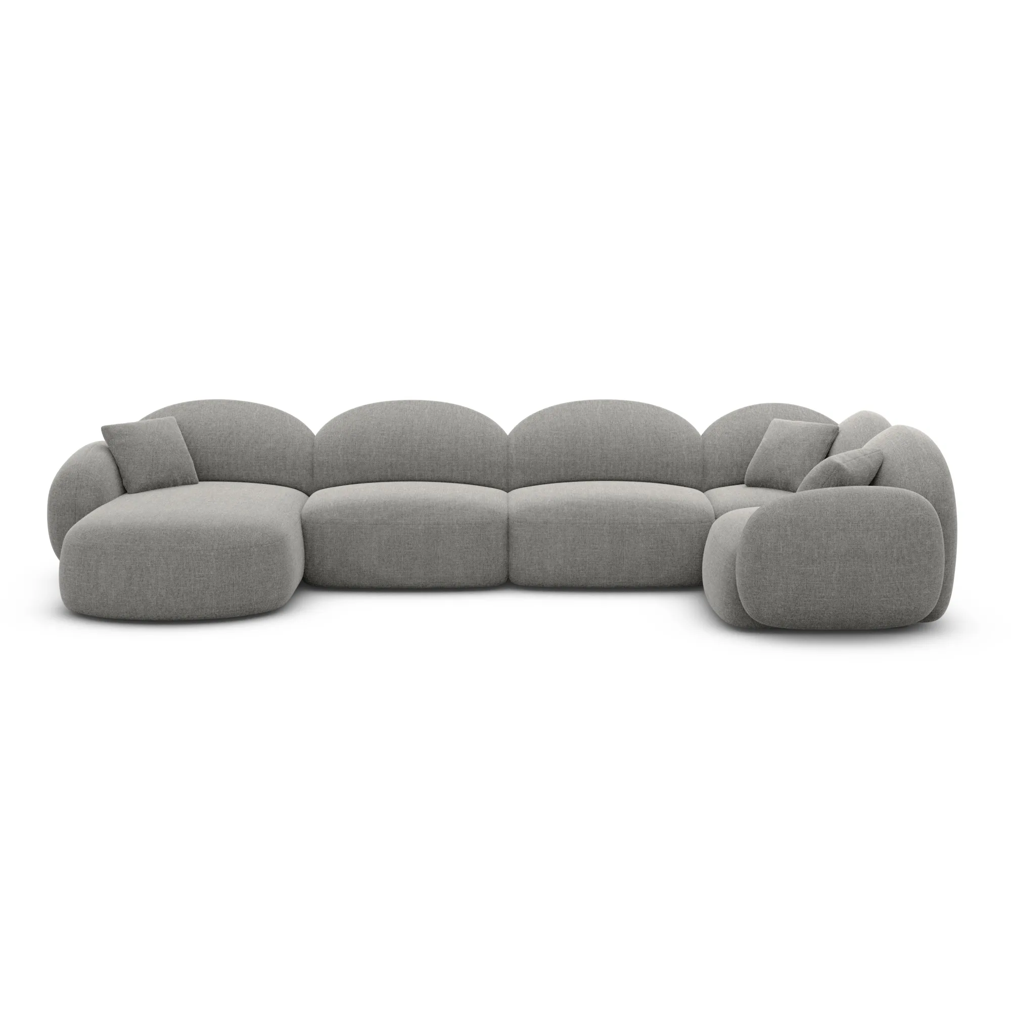 Strukturstoff U-Form XL Wohnlandschaft Lumira – Bild 55