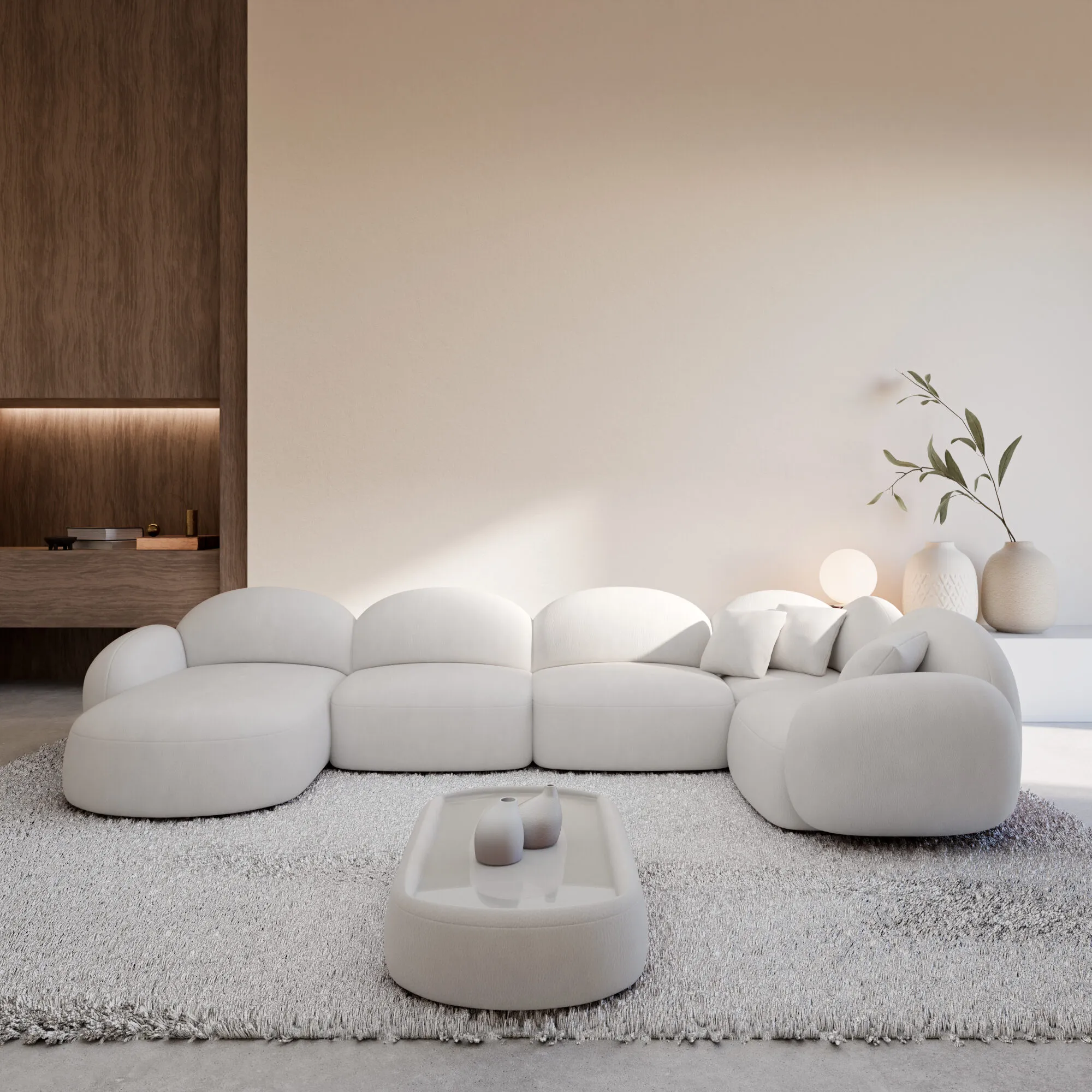 Echtleder U-Form XL Wohnlandschaft Lumira – Bild 8