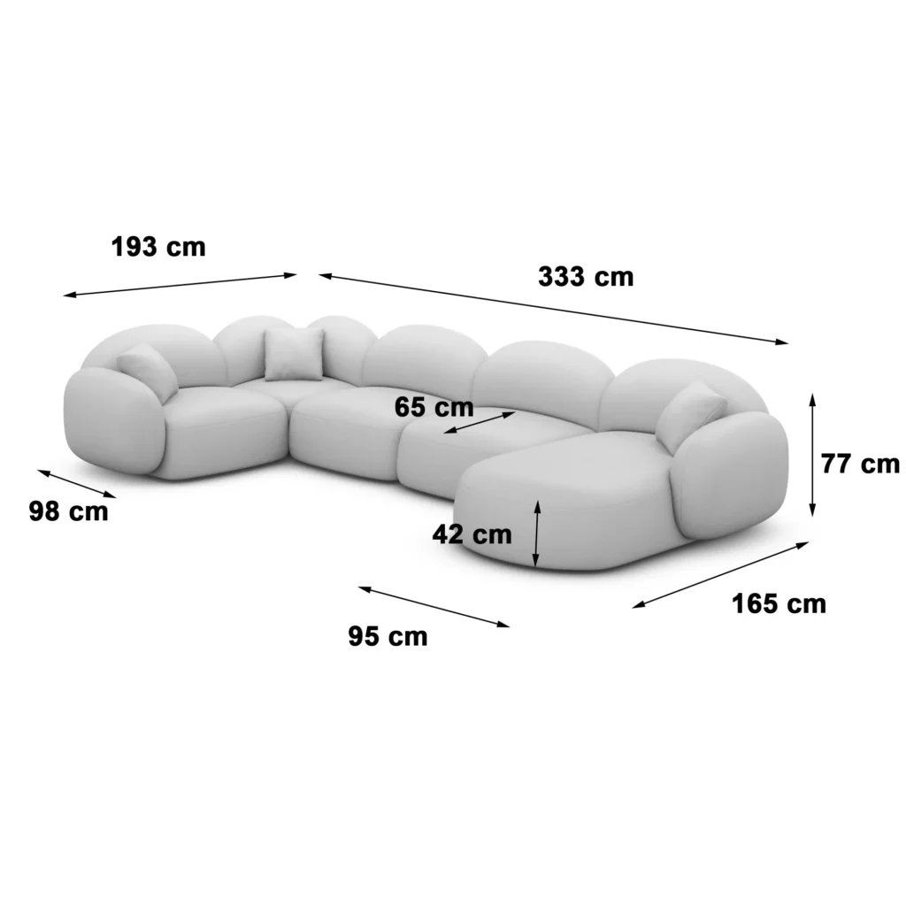 Kunstleder U-Form XL Wohnlandschaft Lumira