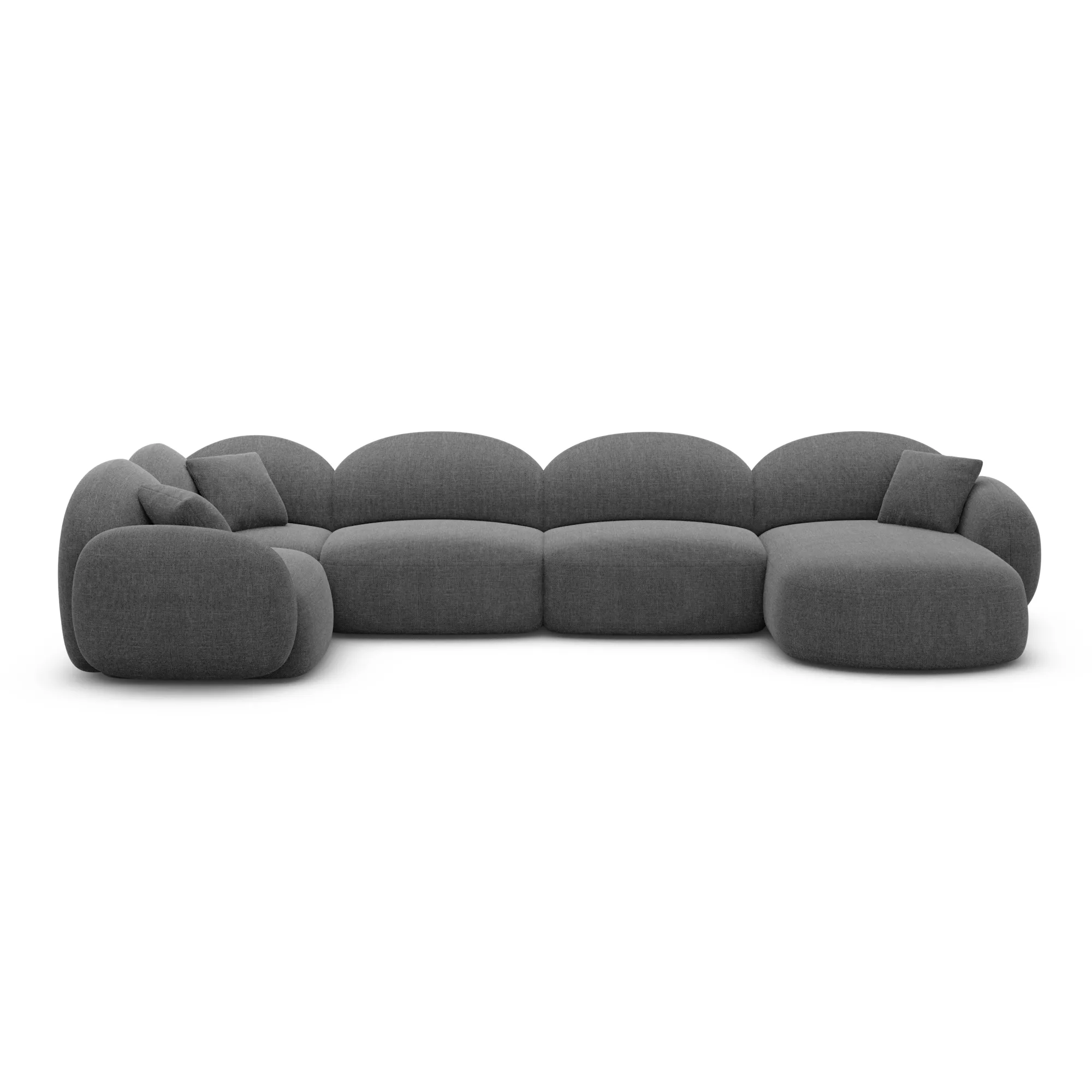 Strukturstoff U-Form XL Wohnlandschaft Lumira – Bild 64