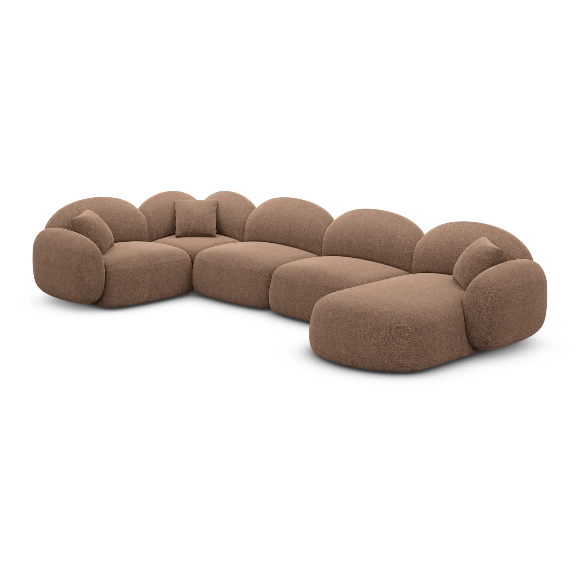 Strukturstoff U-Form XL Wohnlandschaft Lumira – Bild 72